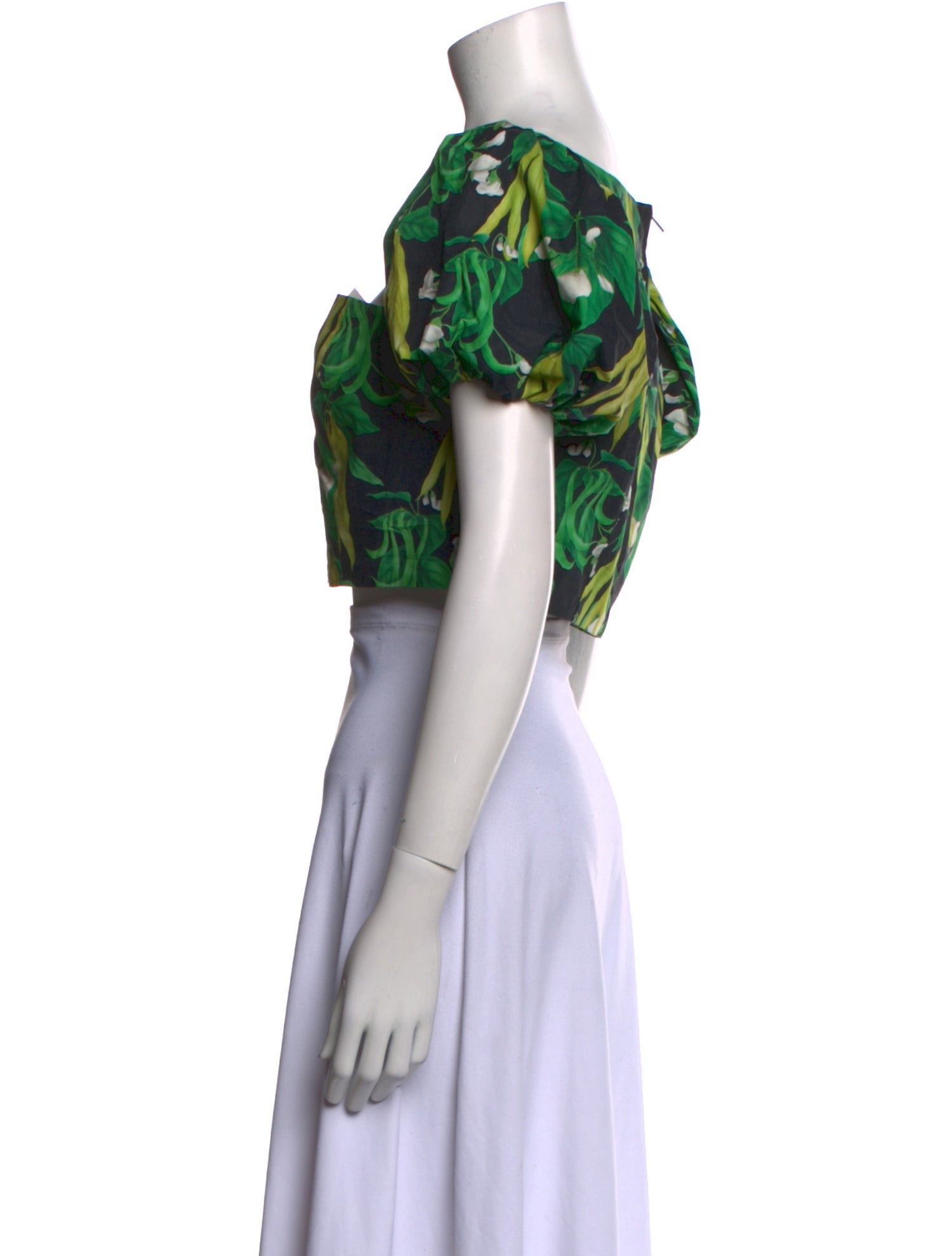 Cara Cara Printed Square Neckline Crop Top