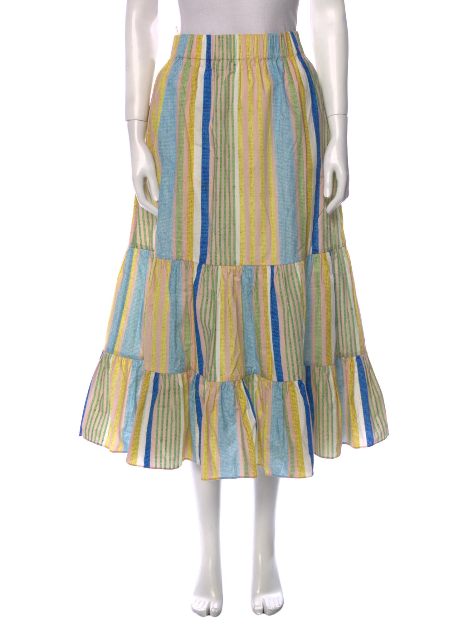 Cara Cara Striped Midi Length Skirt