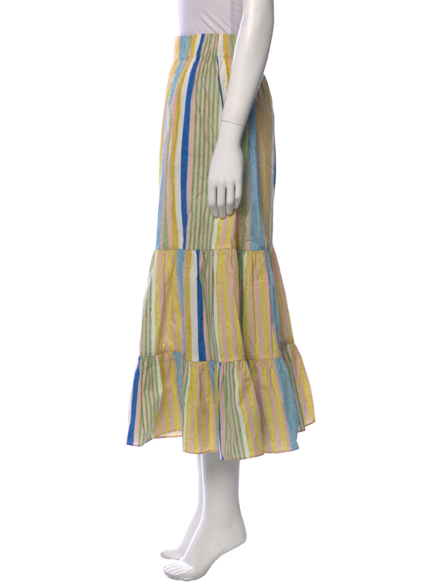 Cara Cara Striped Midi Length Skirt