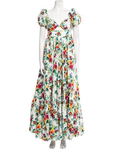 Cara Dresses Floral Print Long Dress US 0 | XS