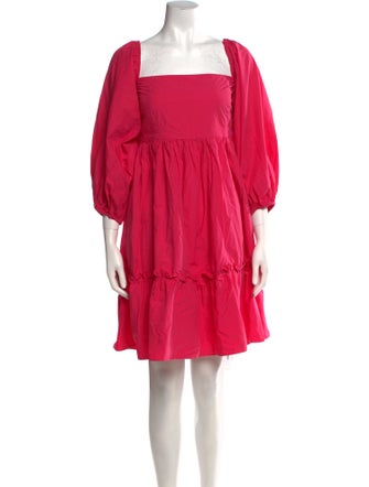 Cara Cara Square Neckline Knee-Length Dress
