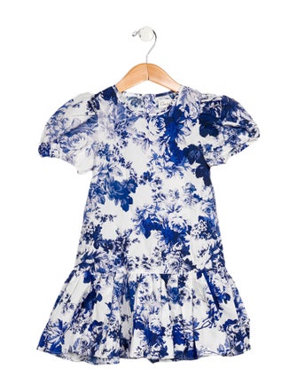 Cara Cara Girls Floral Pattern Short Sleeve Dress
