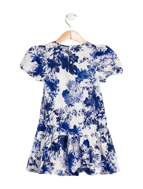 Cara Cara Girls Floral Pattern Short Sleeve Dress
