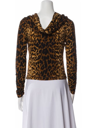 Cara Cara Animal Print Cowl Neck Top
