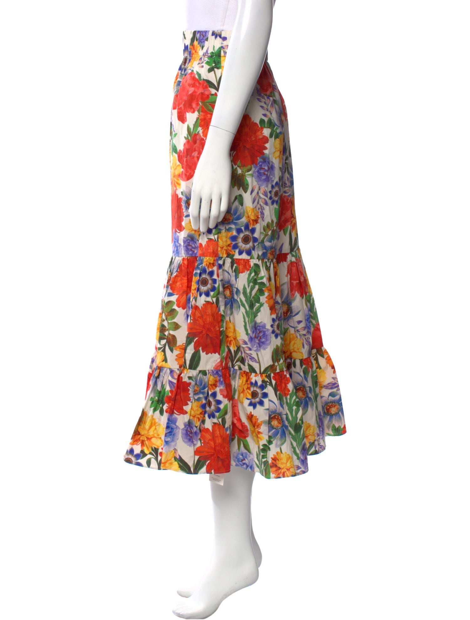 Cara Cara Floral Print Midi Length Skirt w/ Tags