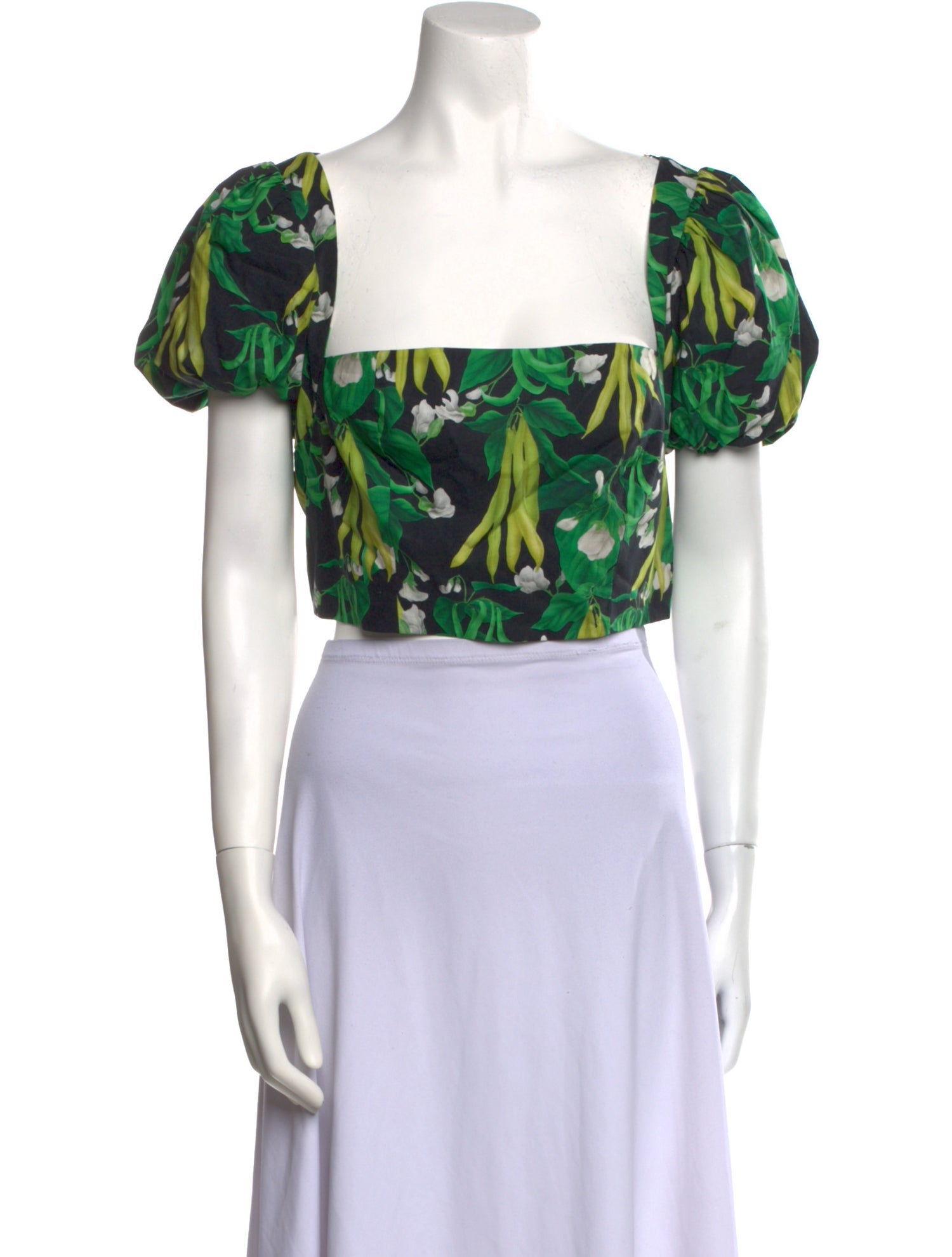 Cara Cara Printed Square Neckline Crop Top w/ Tags