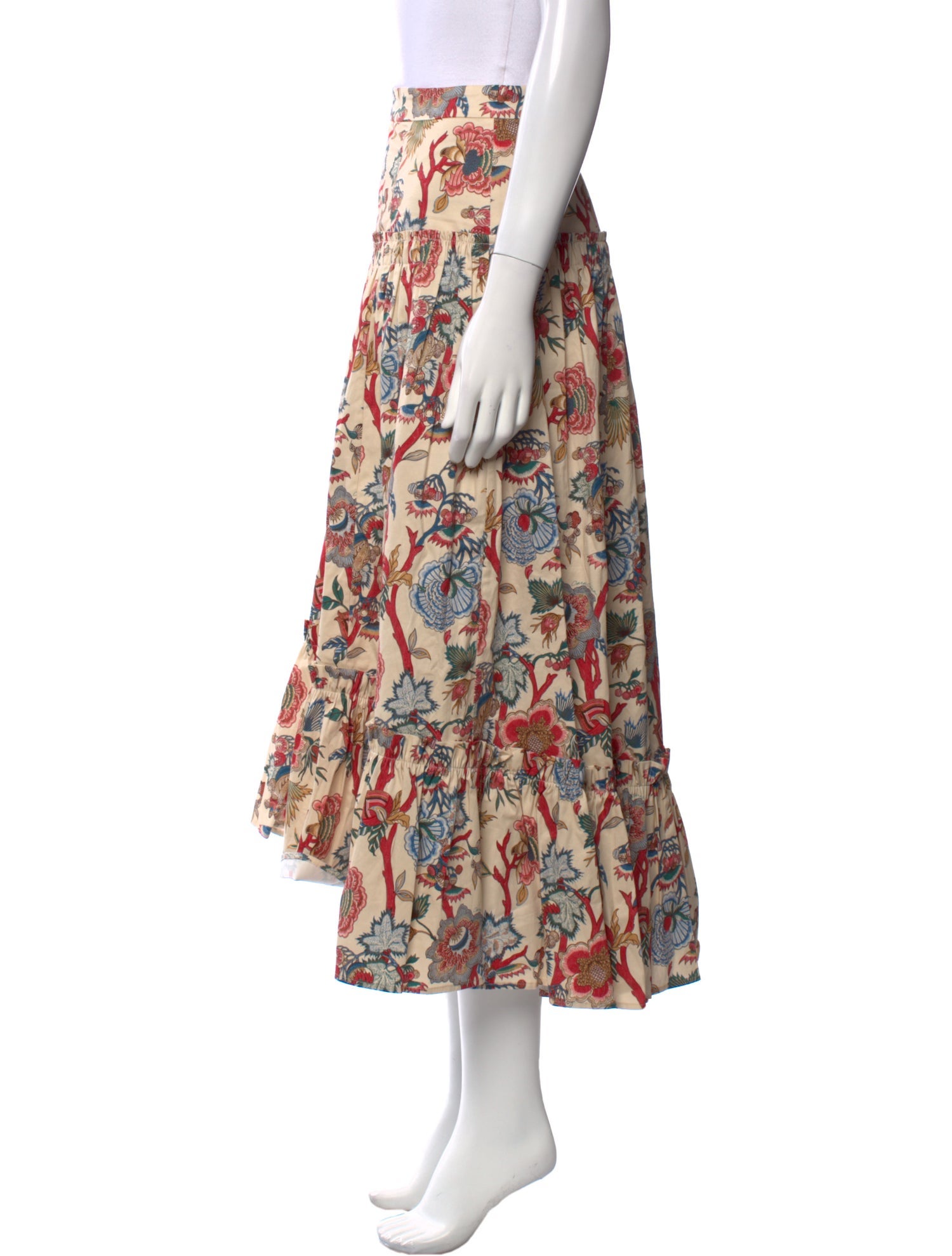 Cara Cara Floral Print Midi Length Skirt