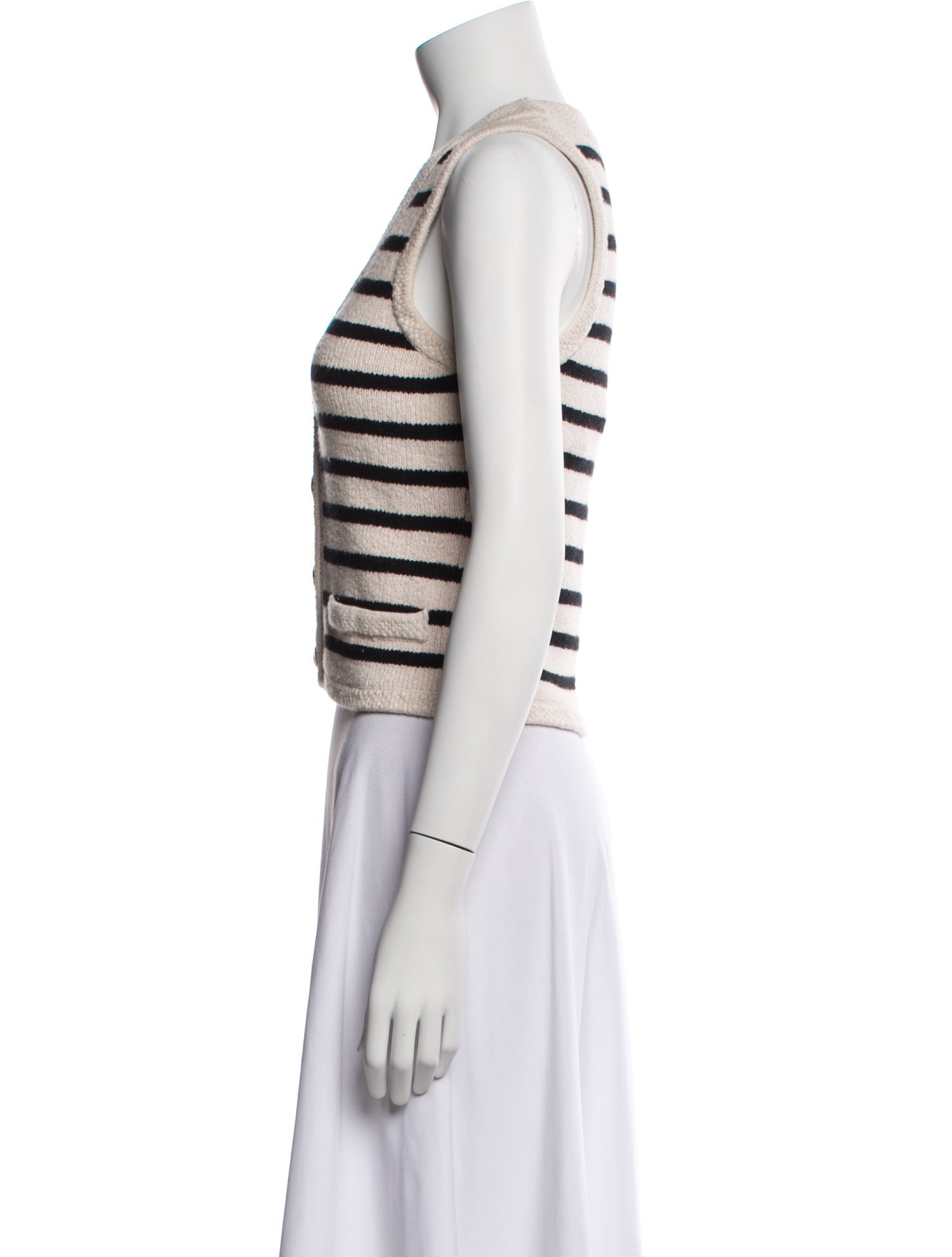 Cara Cara Striped V-Neck Crop Top