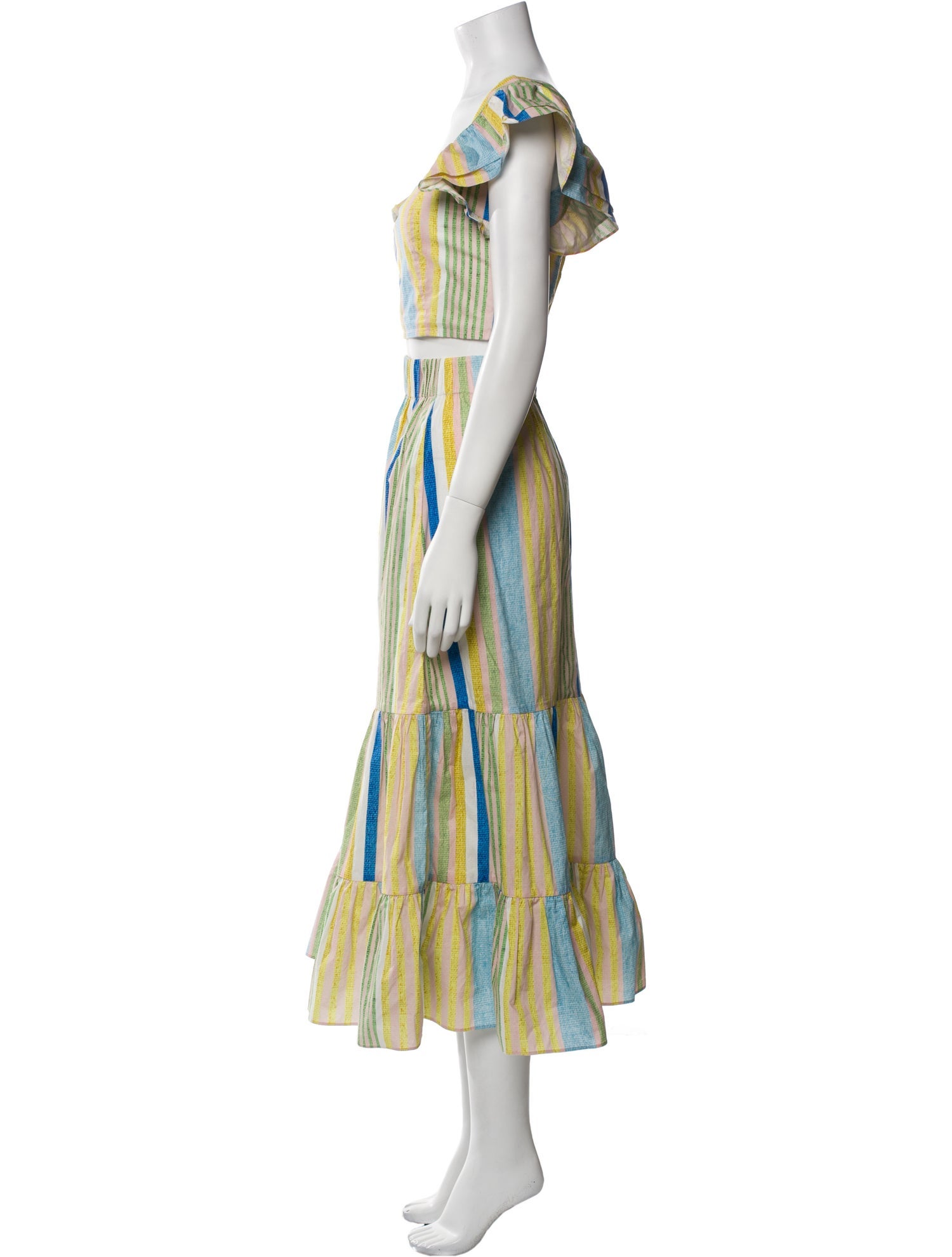 Cara Cara Printed Ruffle Embellishment Skirt Set