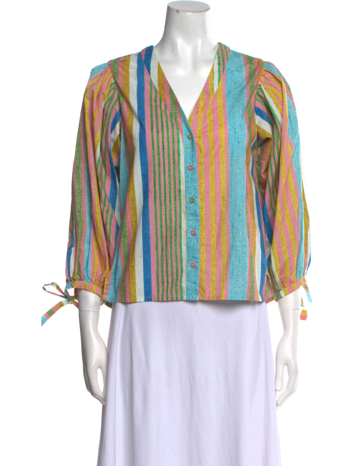 Cara Cara Striped V-Neck Blouse