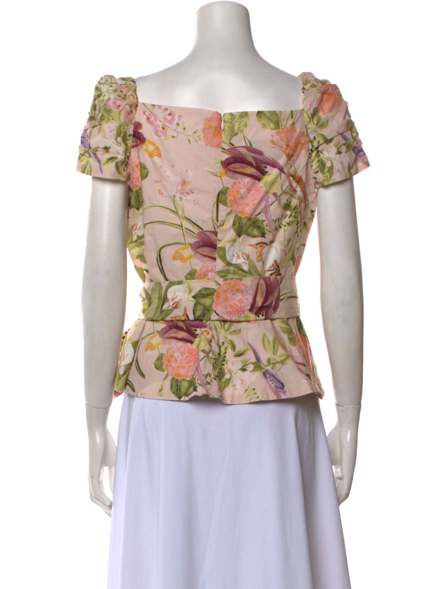 Cara Cara Floral Print Square Neckline Blouse