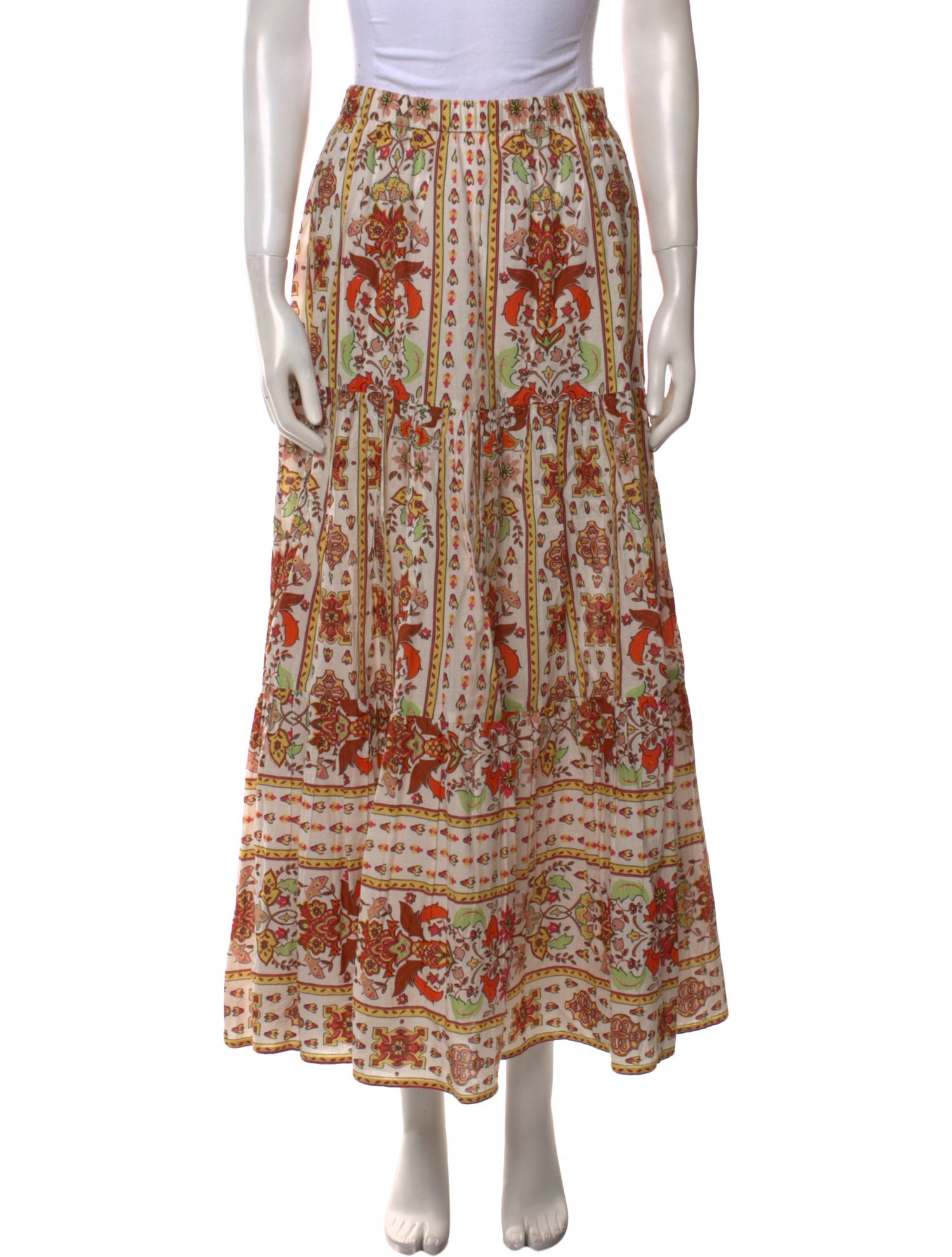 Cara Cara Floral Print Midi Length Skirt