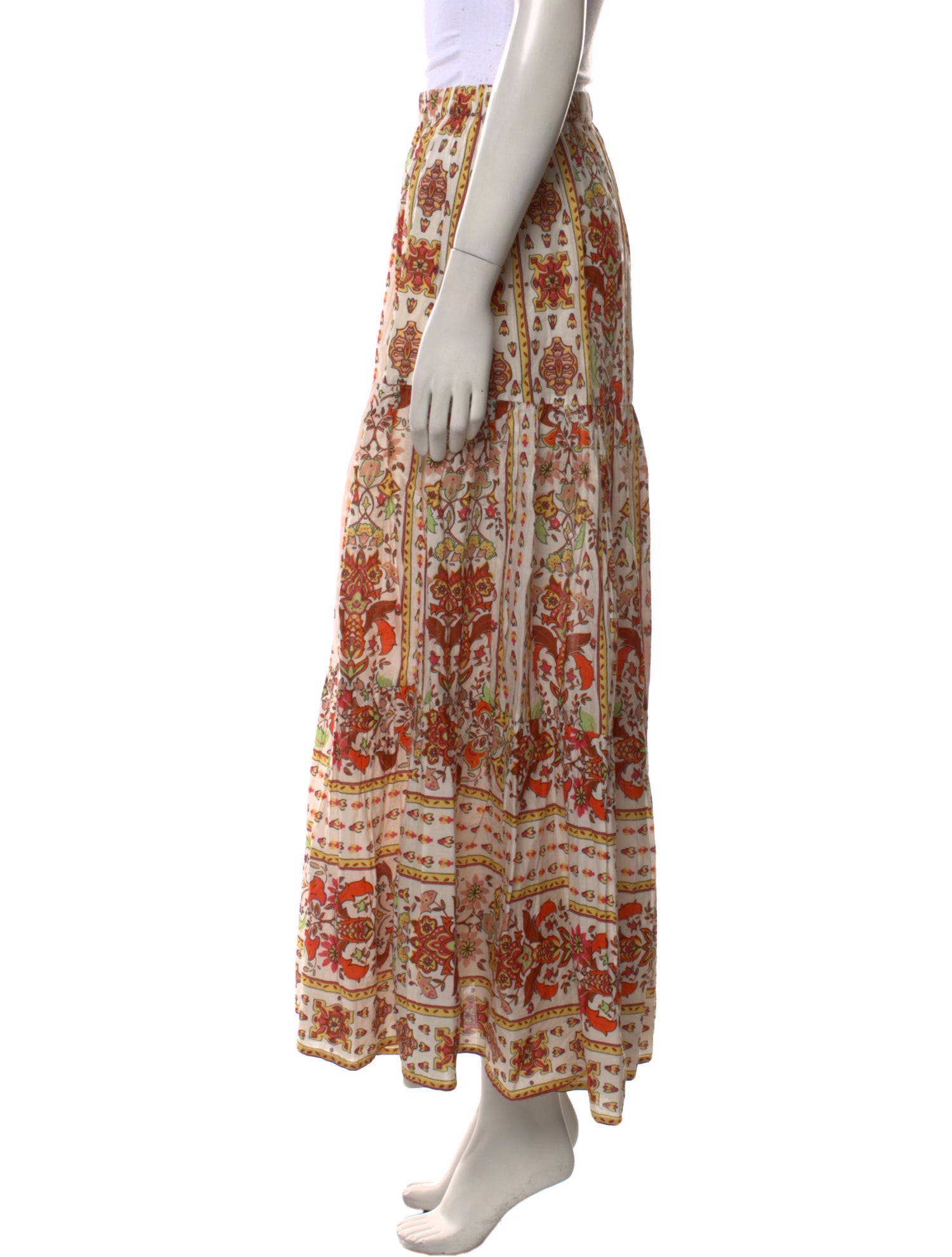 Cara Cara Floral Print Midi Length Skirt