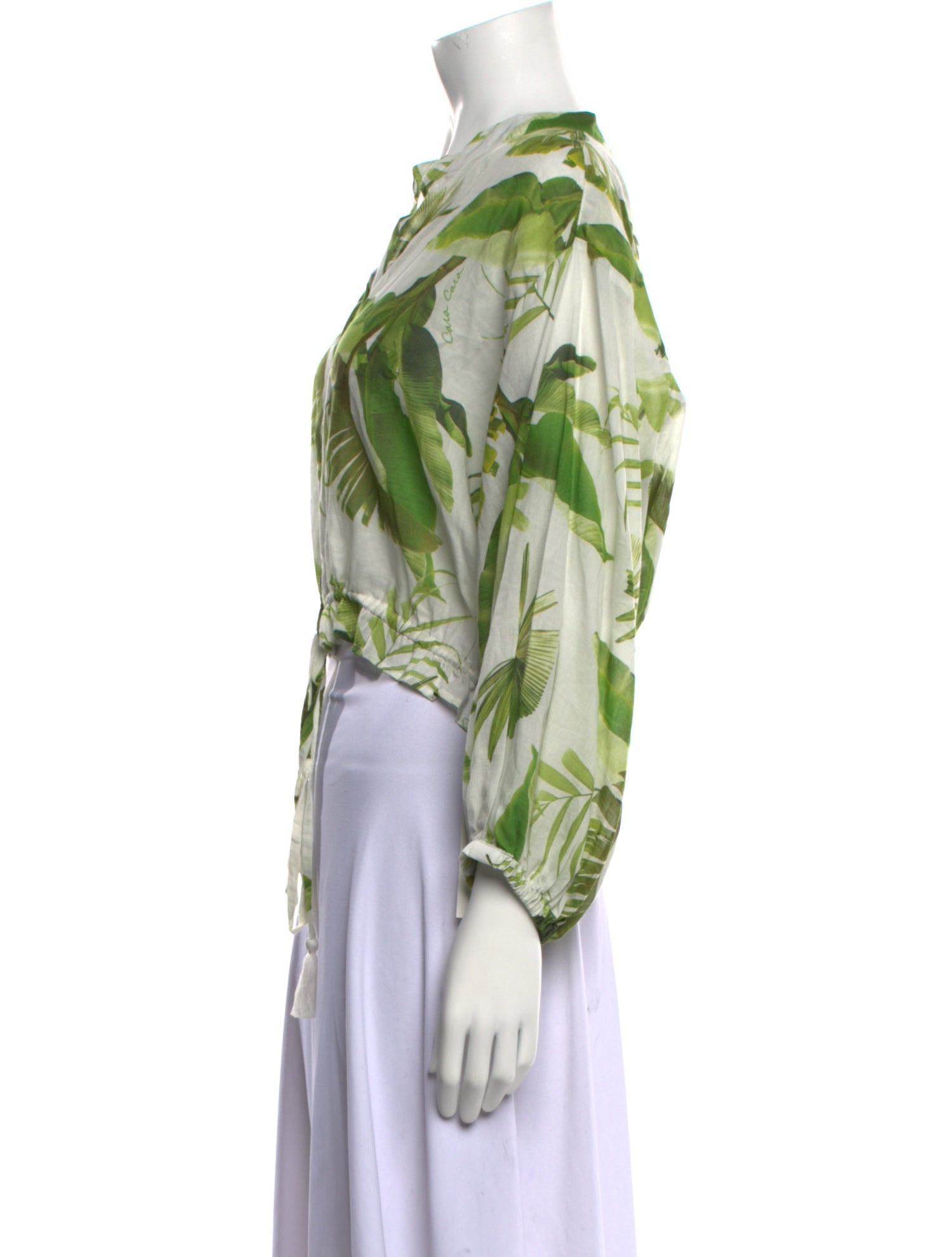 Cara Cara Floral Print V-Neck Crop Top