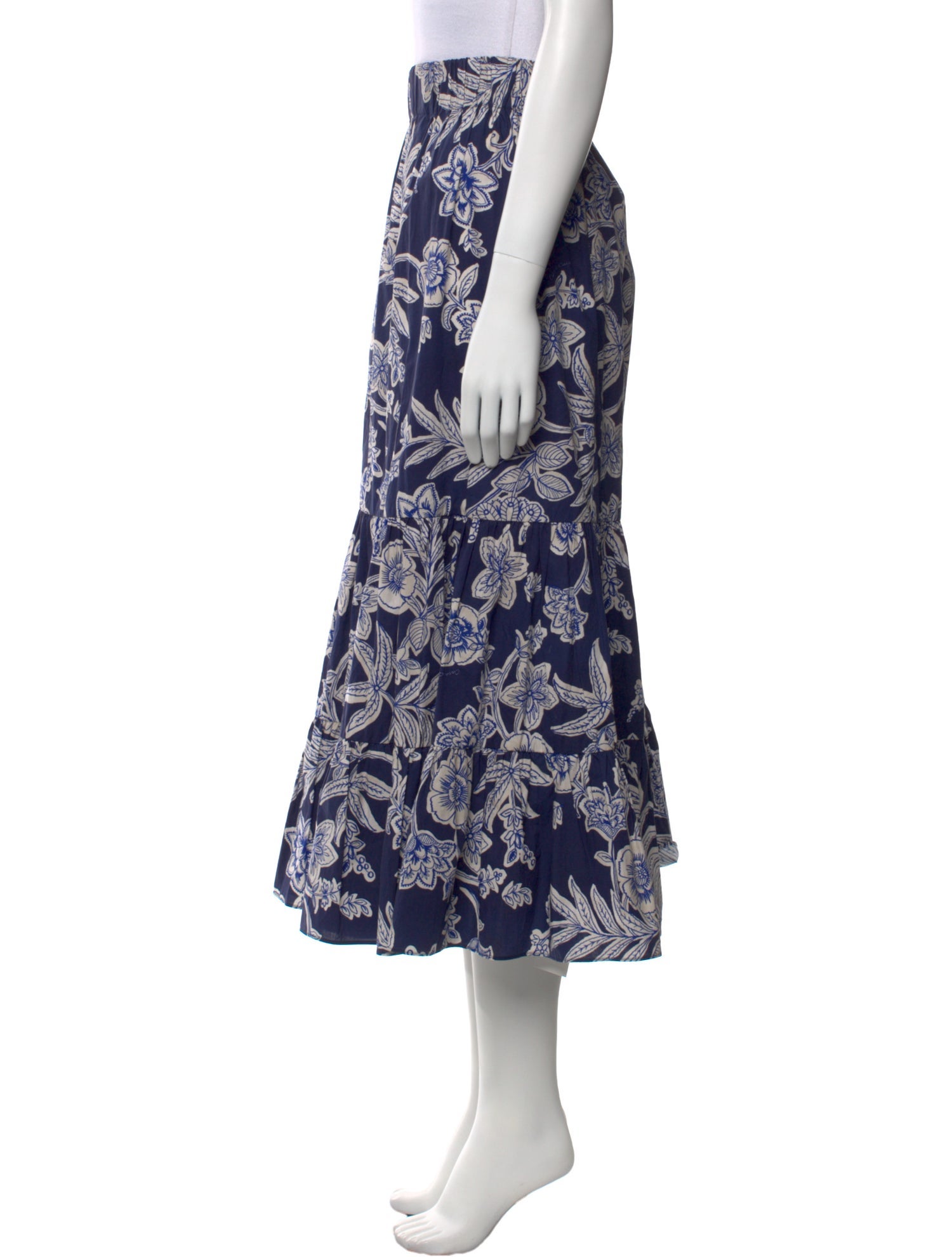 Cara Cara Floral Print Midi Length Skirt