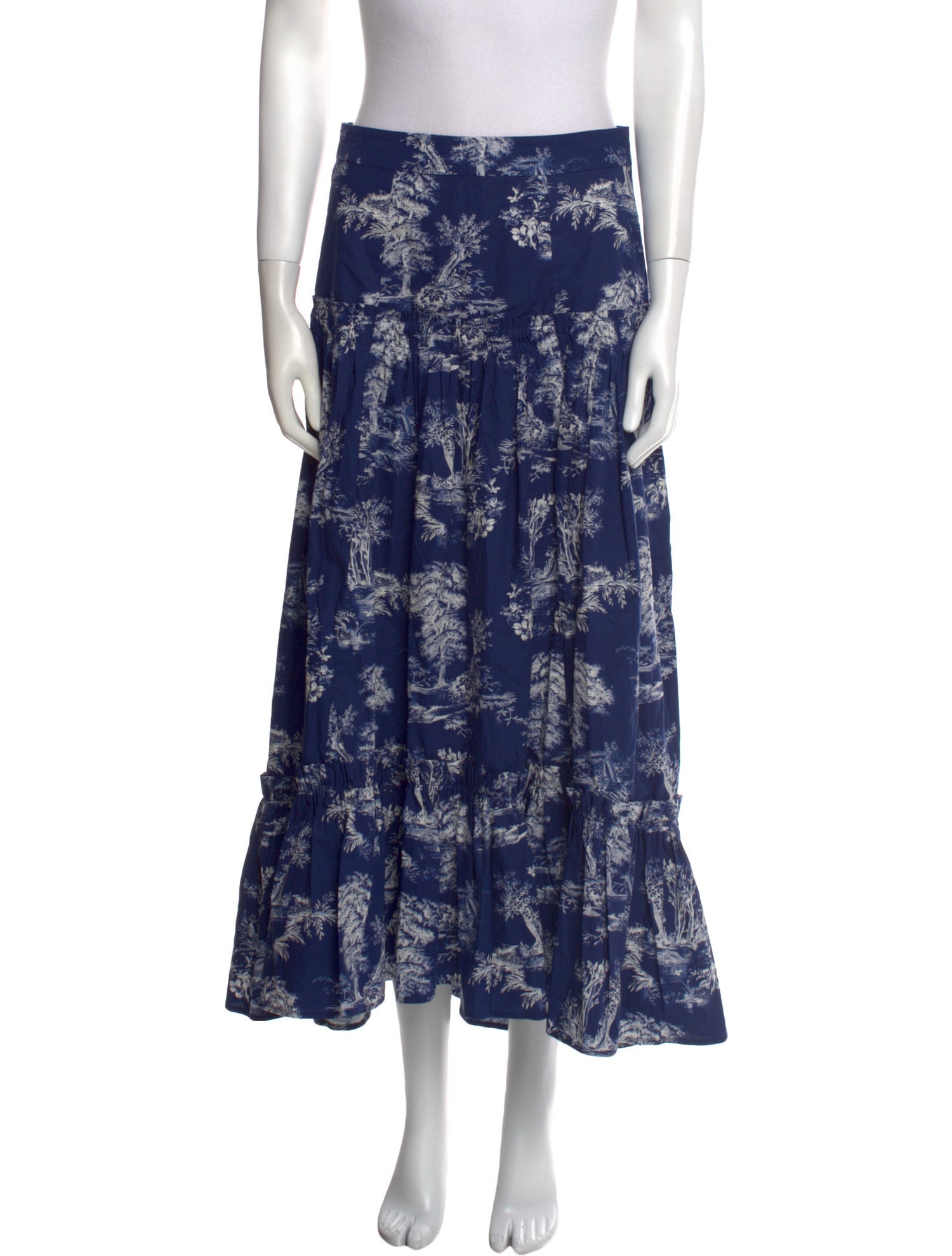 Cara Cara Floral Print Midi Length Skirt