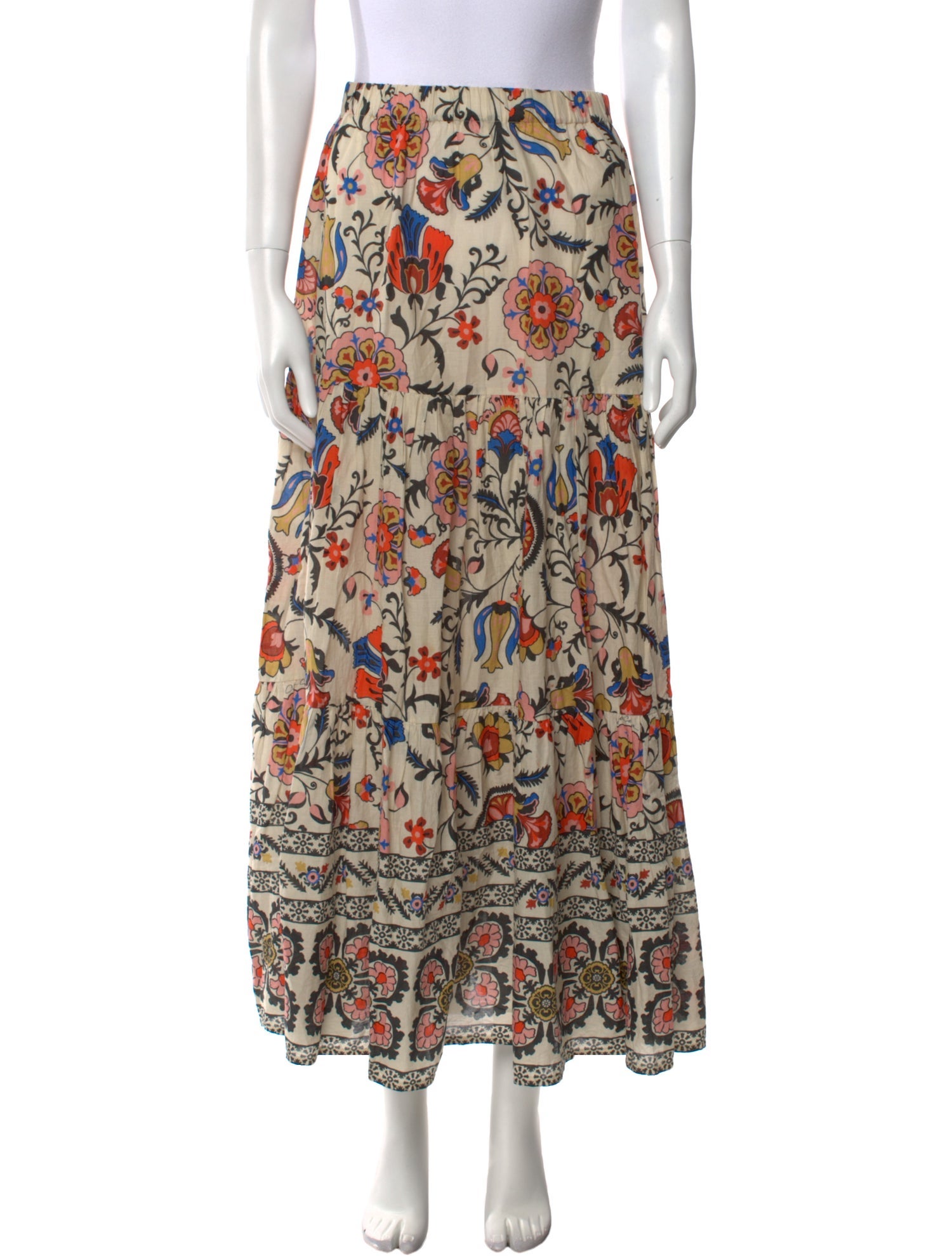 Cara Cara Floral Print Midi Length Skirt