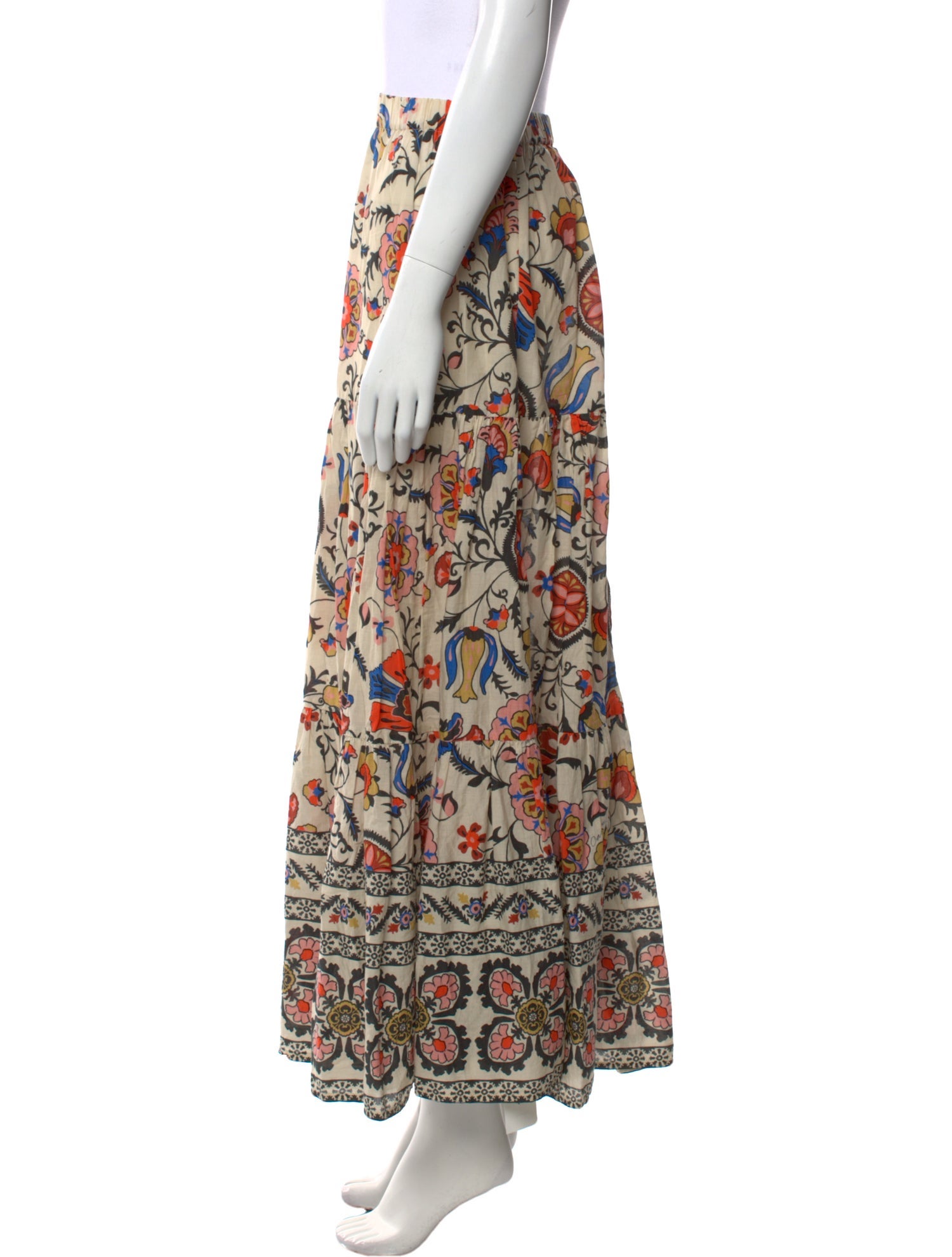 Cara Cara Floral Print Midi Length Skirt