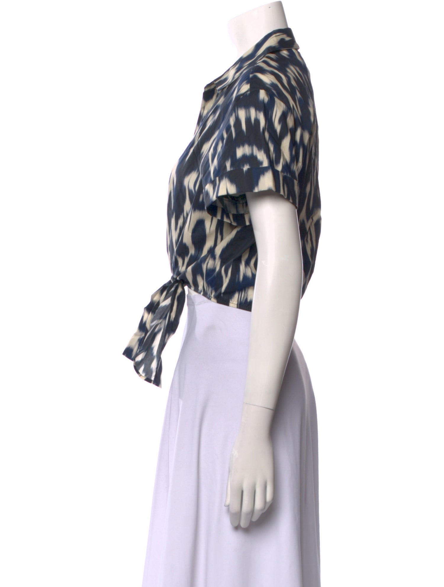 Cara Cara Printed Short Sleeve Crop Top w/ Tags