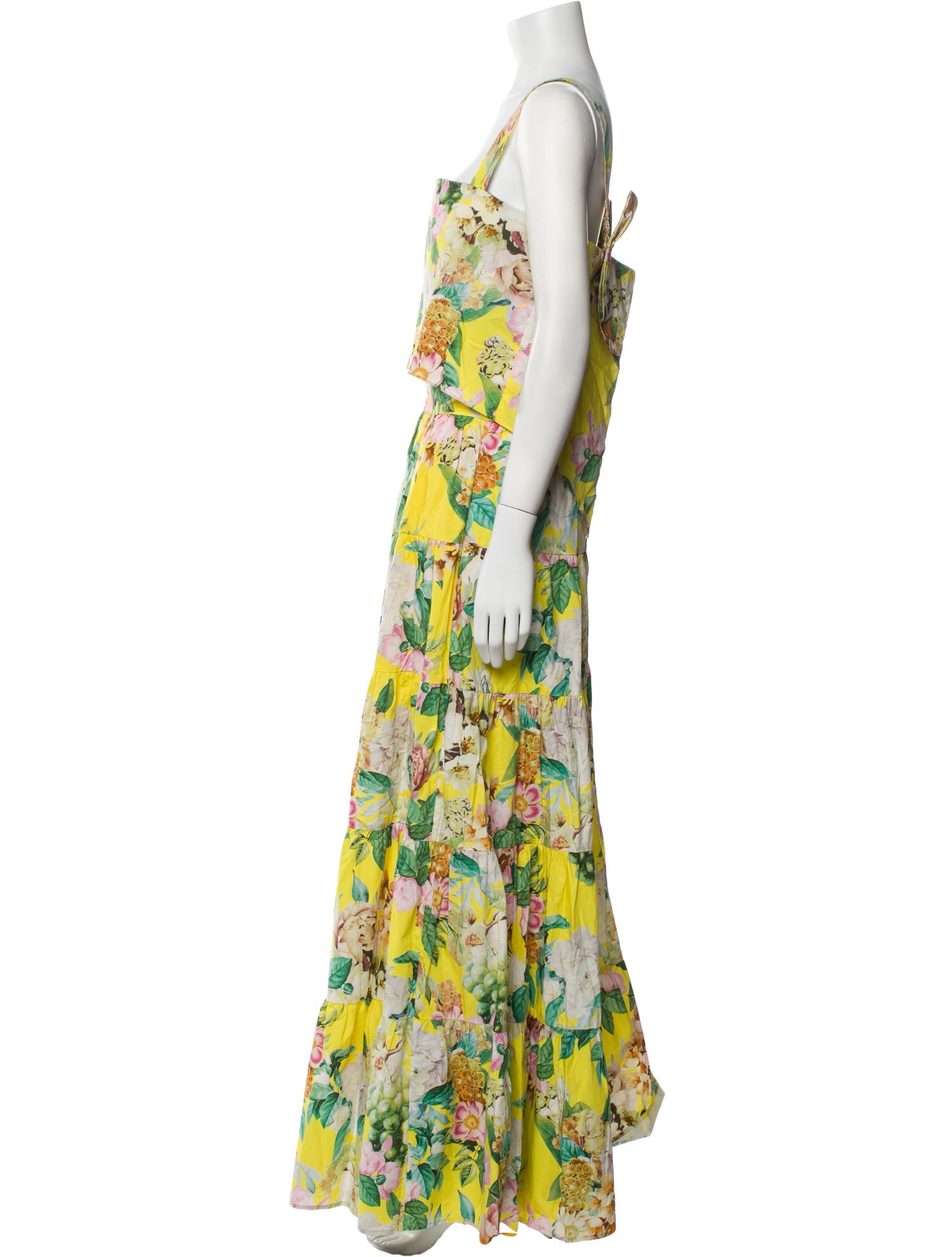 Cara Cara Floral Print Ruffle Embellishment Skirt Set