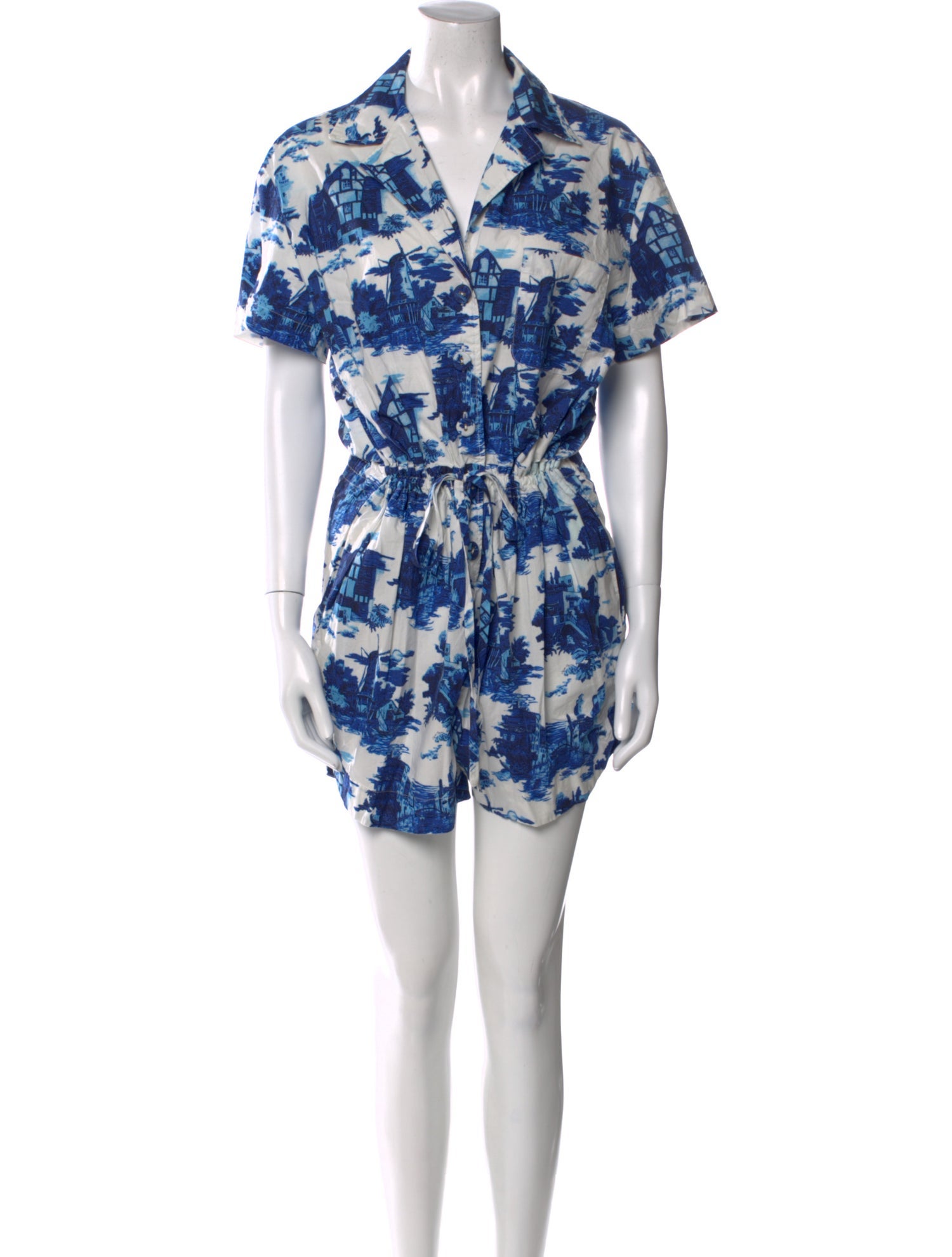 Cara Cara Printed V-Neck Romper