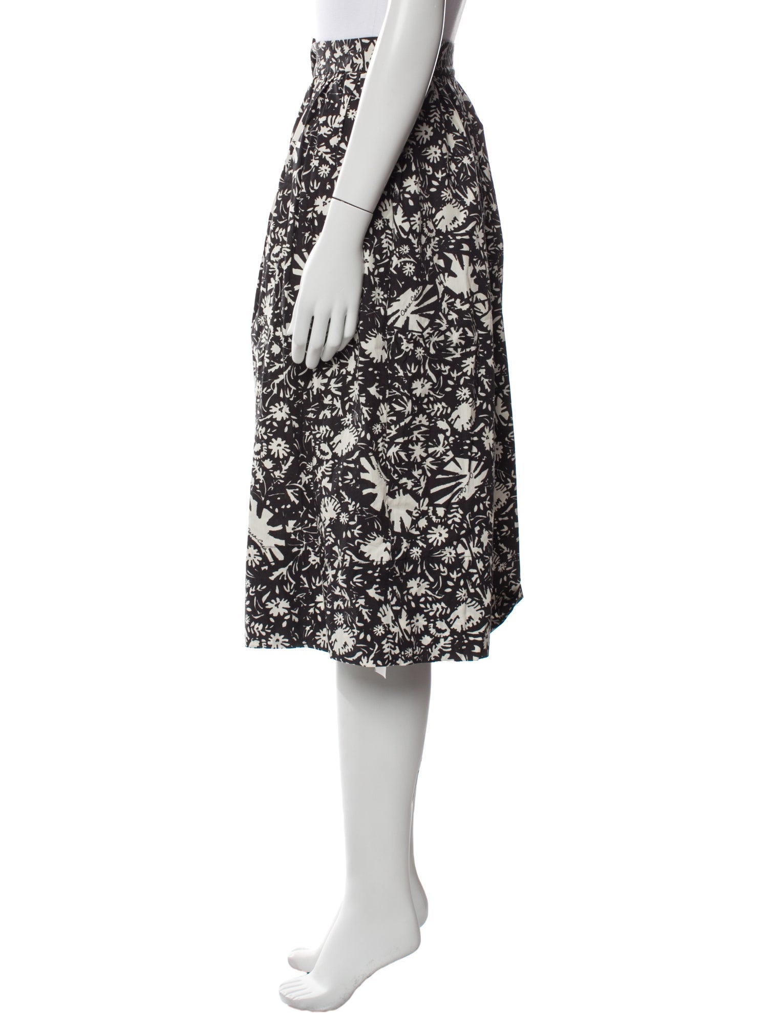 Cara Cara Floral Print Knee-Length Skirt