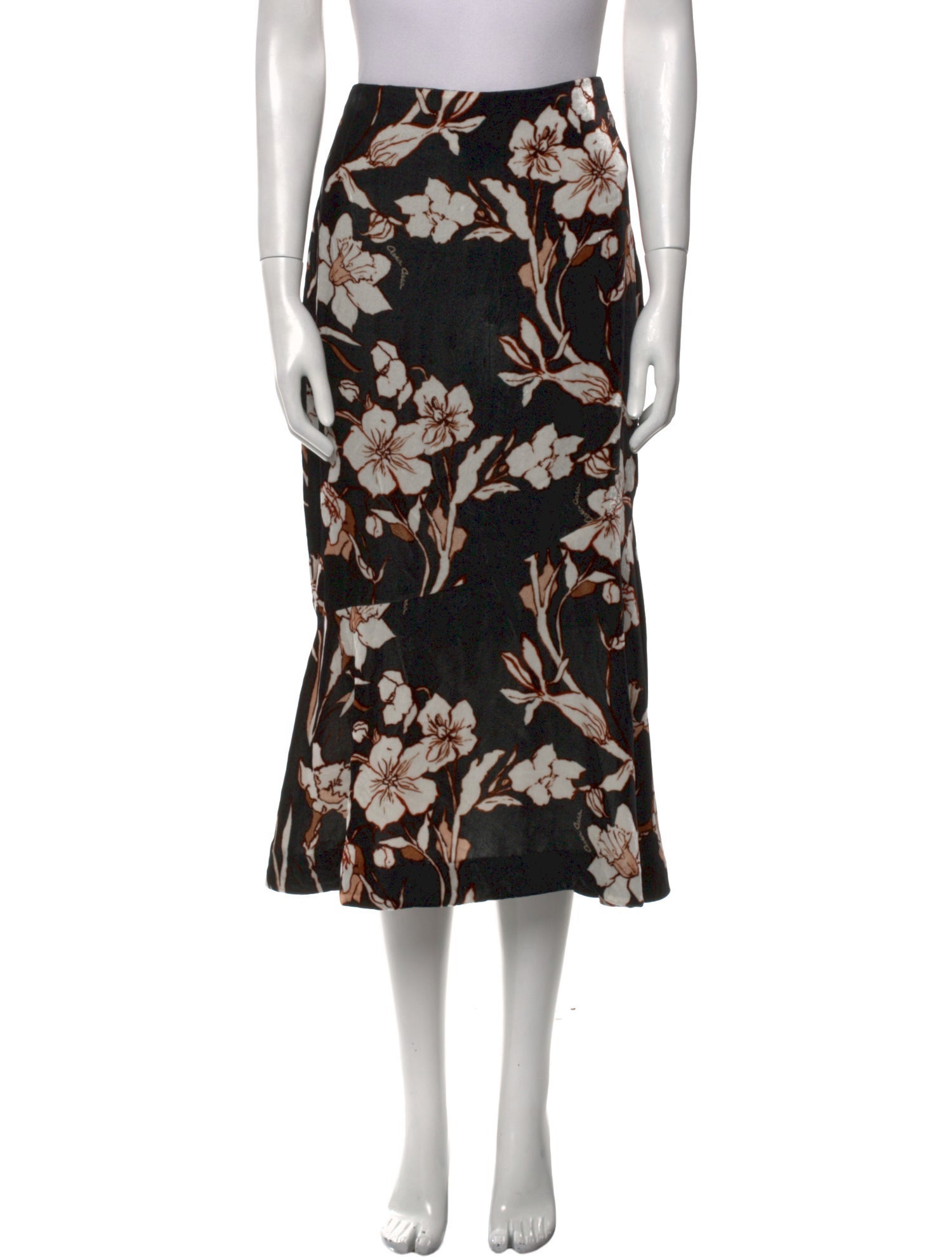 Cara Cara Floral Print Midi Length Skirt