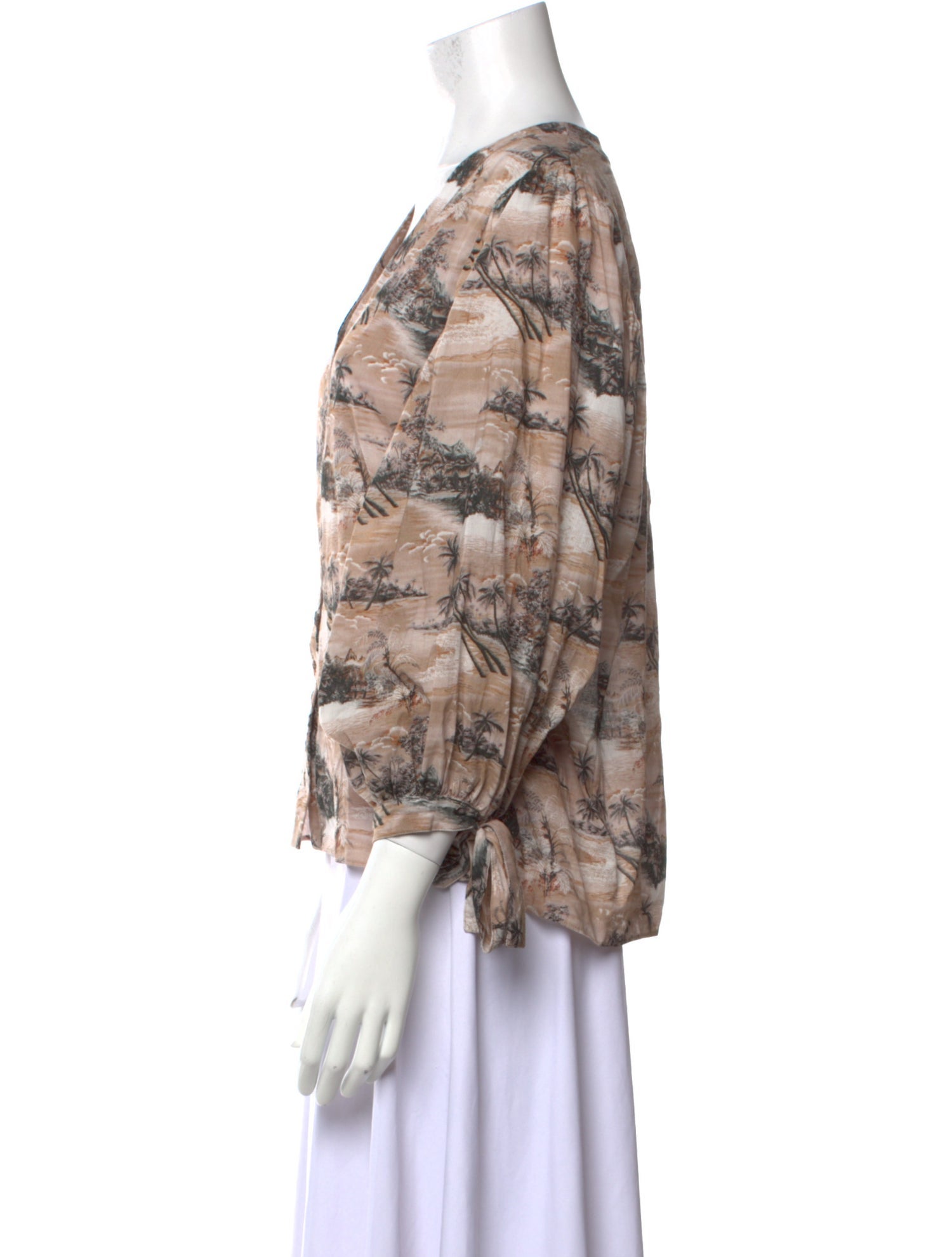 Cara Cara Printed V-Neck Blouse