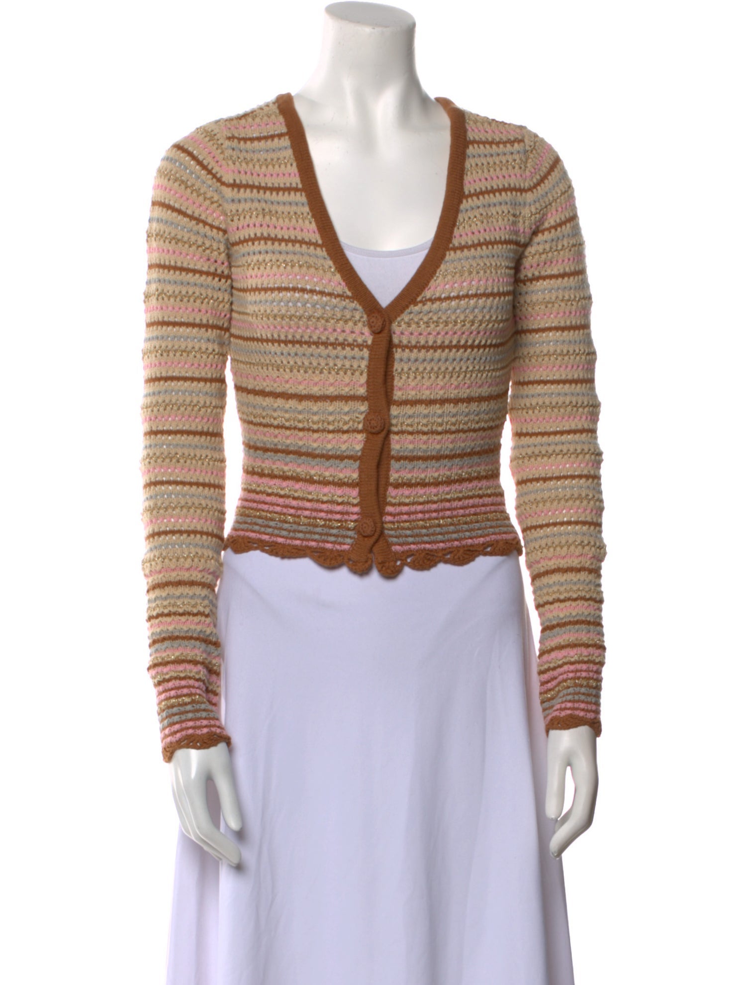 Cara Cara Striped V-Neck Sweater w/ Tags