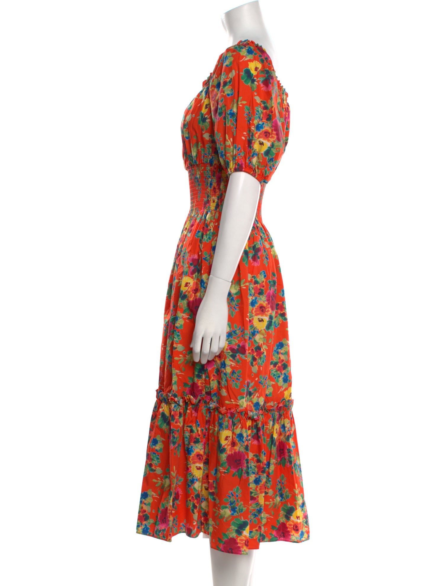 Cara Cara Floral Print Midi Length Dress