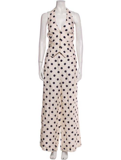 Cara Cara Linen Polka Dot Print Pant Set