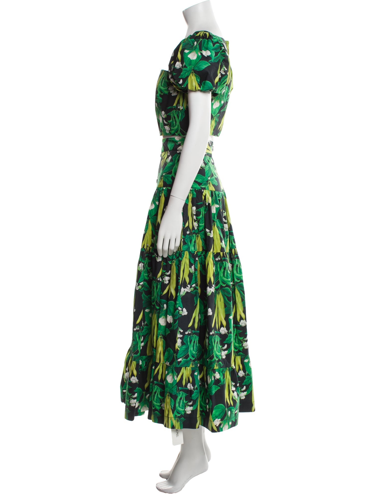 Cara Cara Printed Embroidered Accent Skirt Set