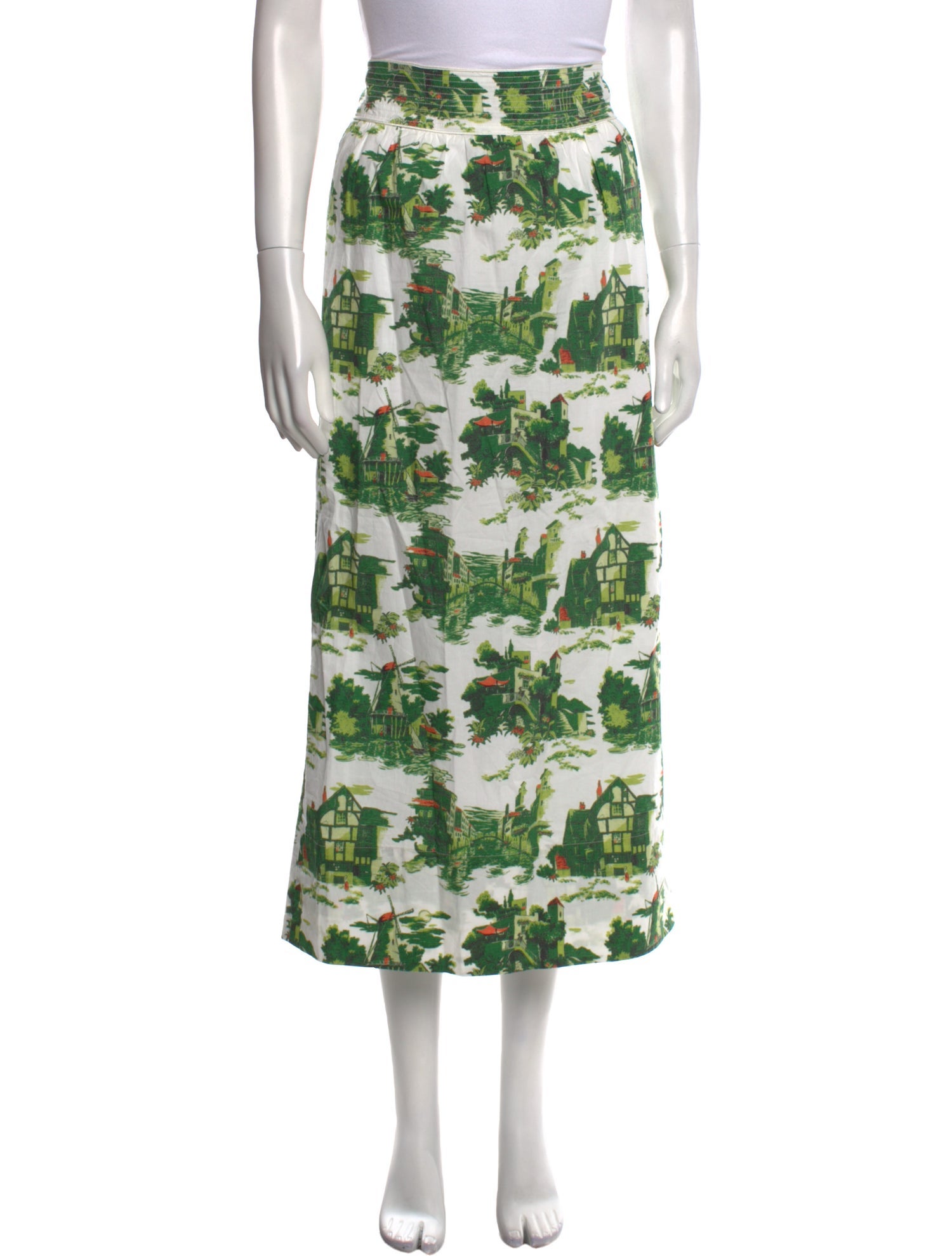 Cara Cara Floral Print Midi Length Skirt