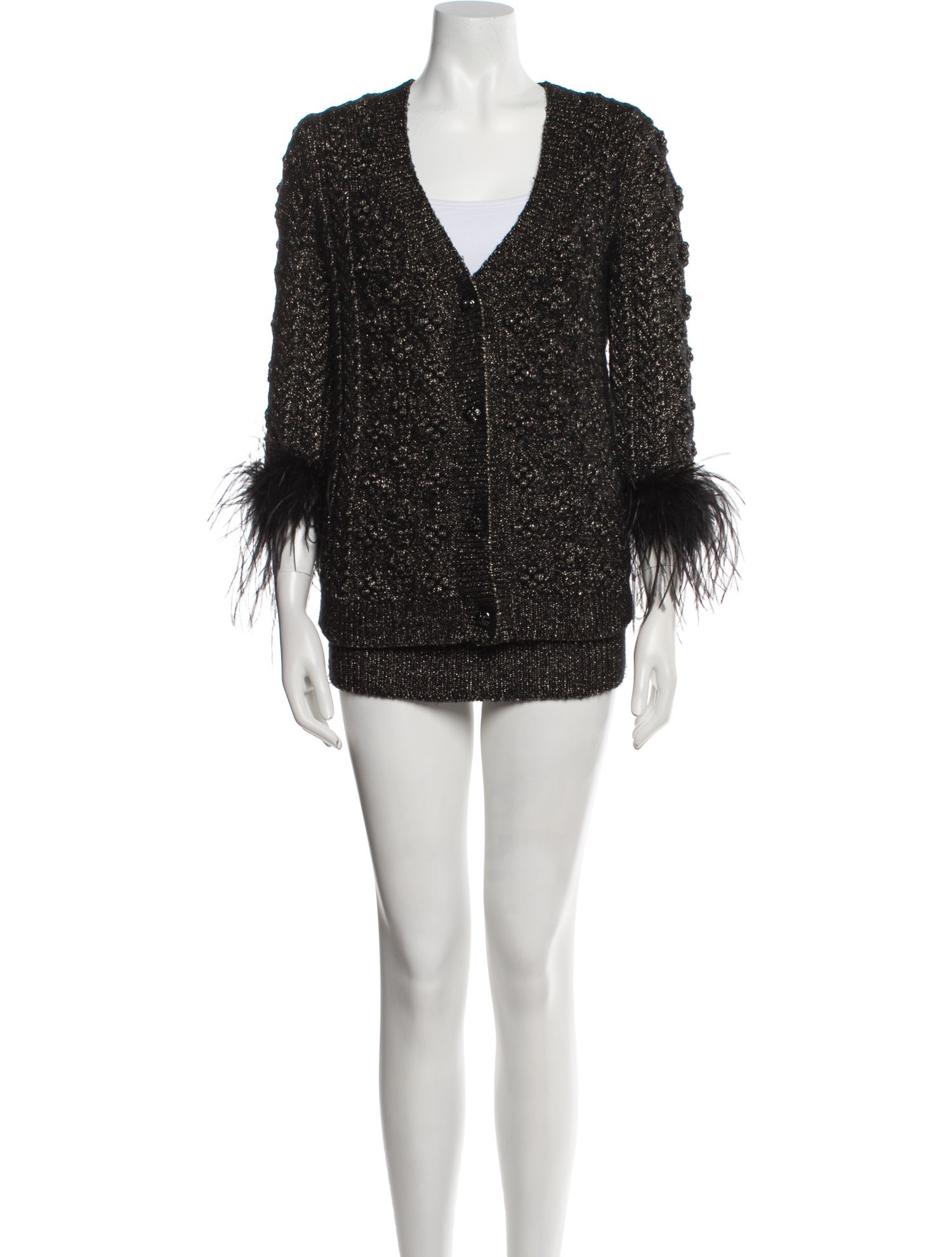 Cara Cara Patterned Glitter Accents Skirt Set