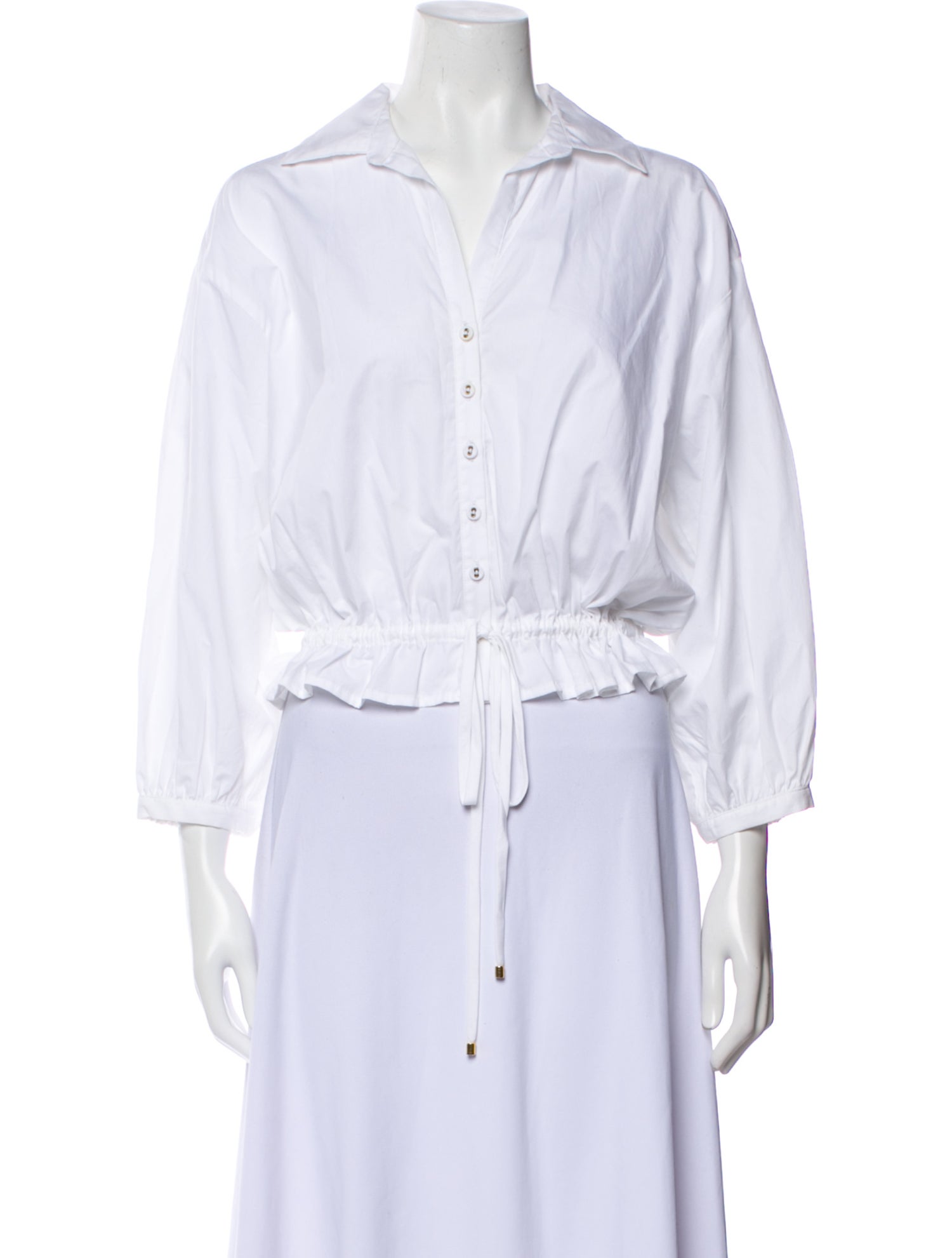 Cara Cara Three-Quarter Sleeve Crop Top