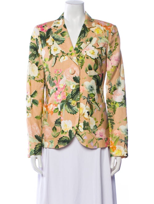 Cara Cara Linen Floral Print Blazer