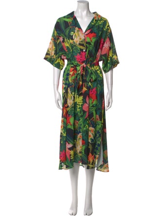 Cara Cara Floral Print Midi Length Dress