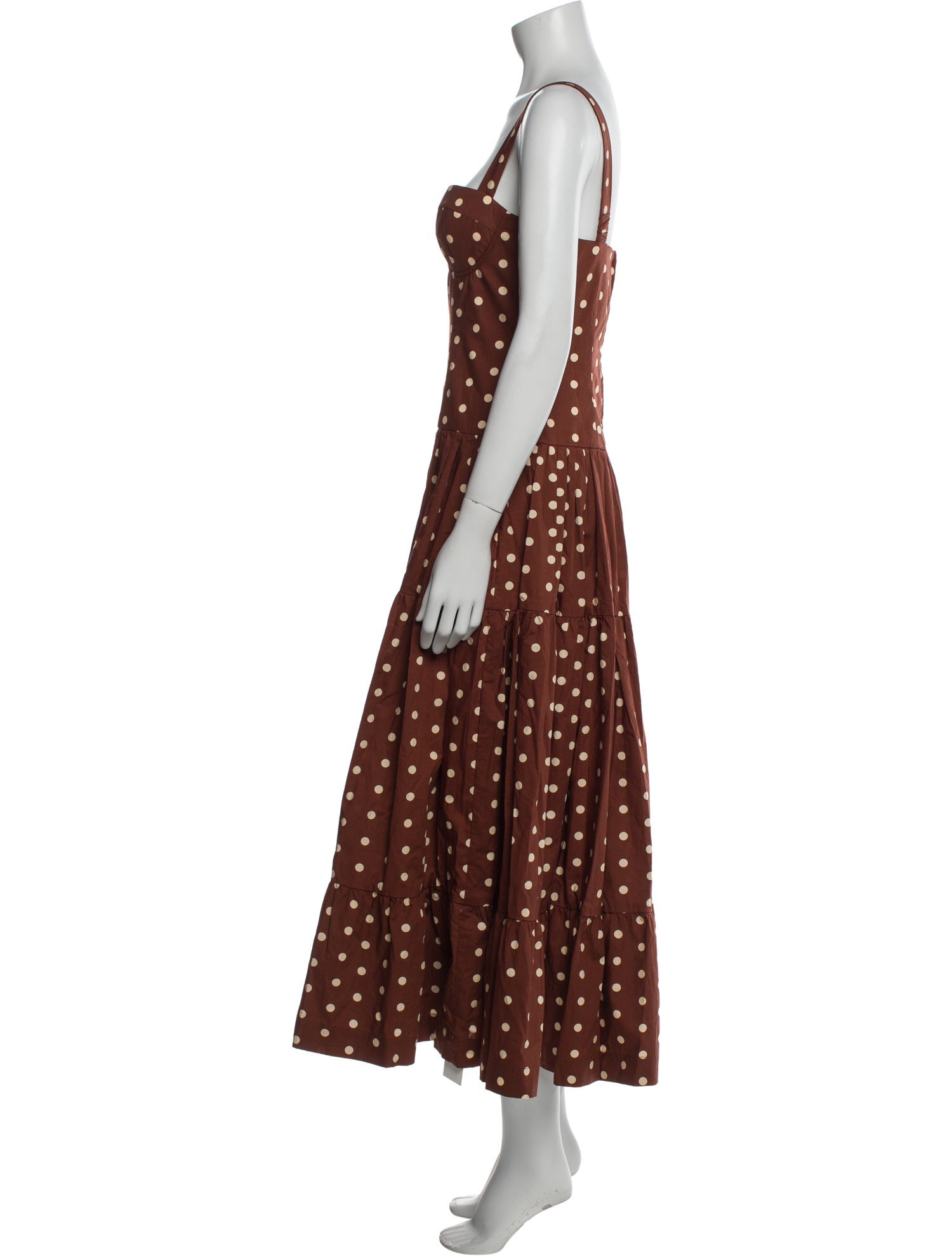 Cara Cara Polka Dot Print Midi Length Dress w/ Tags