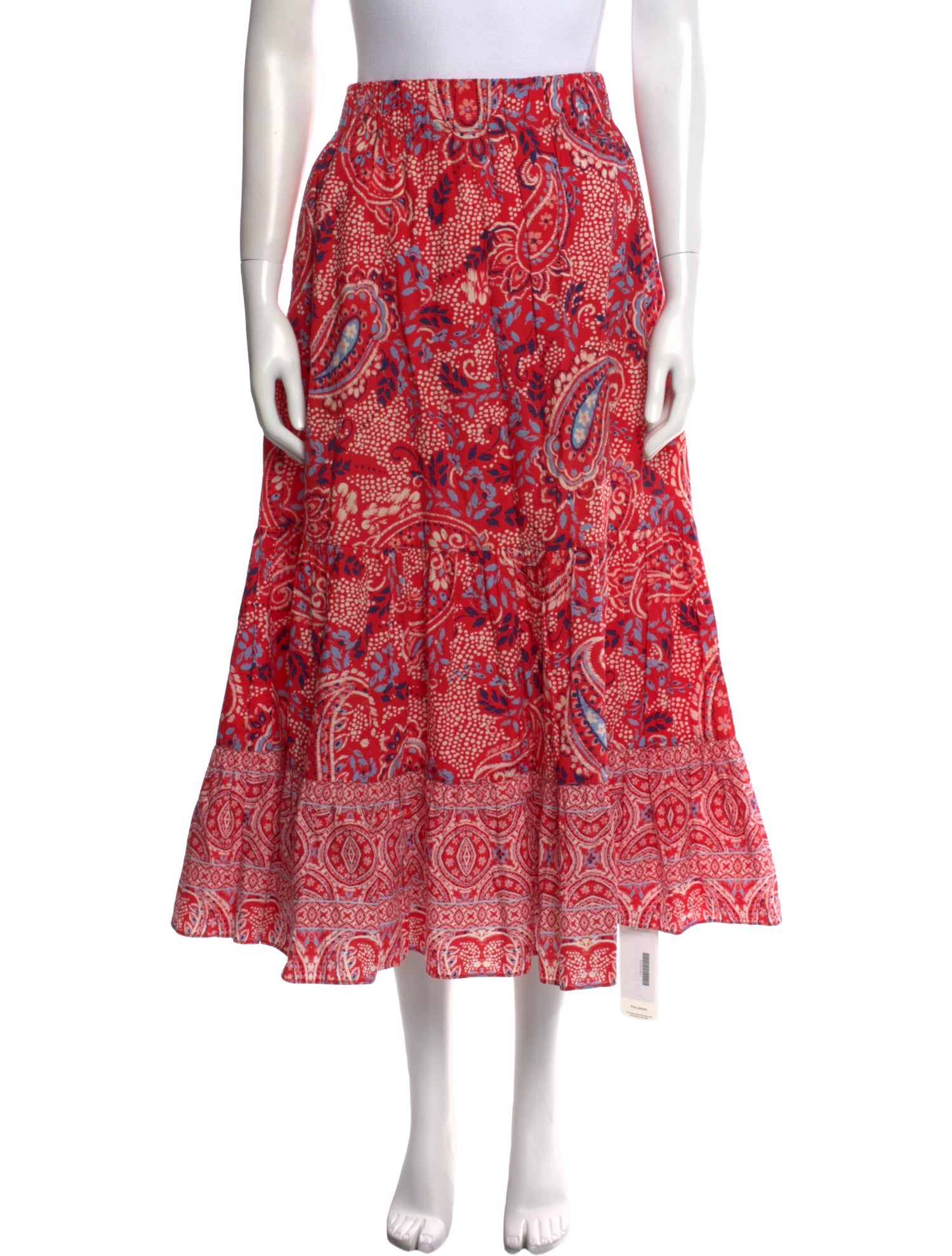 Cara Cara Paisley Print Midi Length Skirt