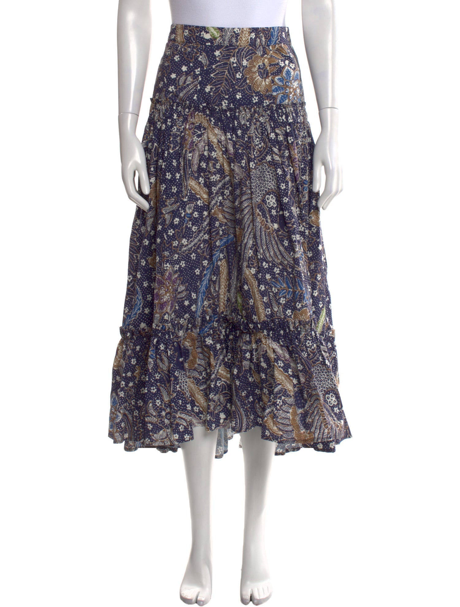 Cara Cara Floral Print Midi Length Skirt