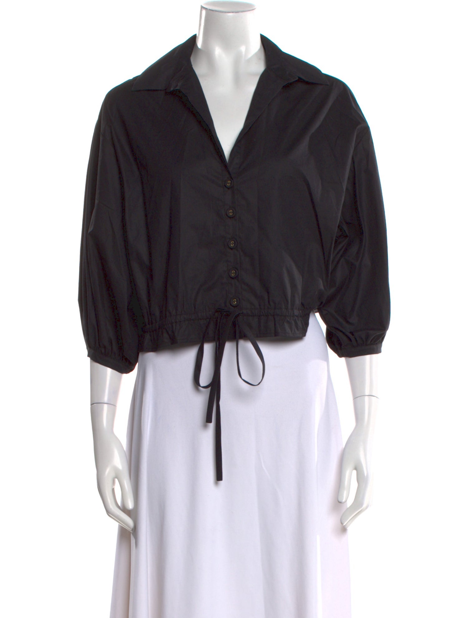 Cara Cara Three-Quarter Sleeve Crop Top