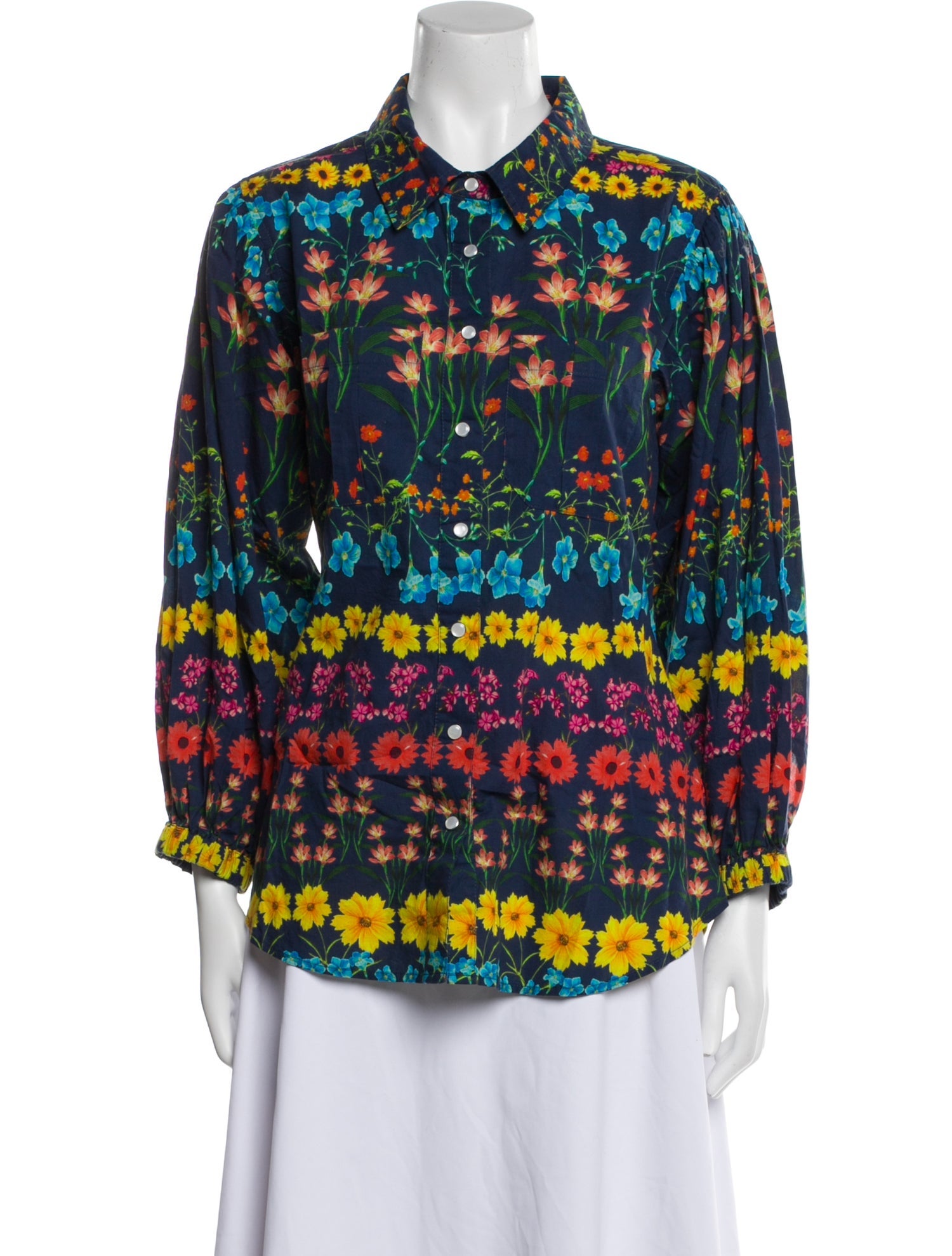 Cara Cara Printed Three-Quarter Sleeve Blouse