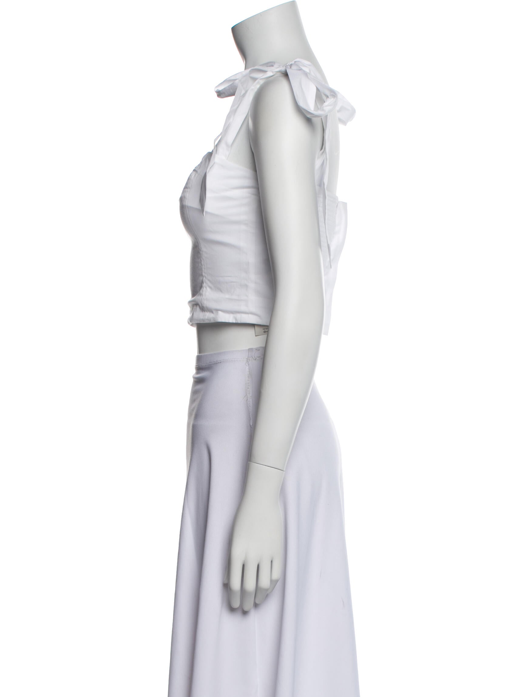 Cara Cara Square Neckline Sleeveless Crop Top