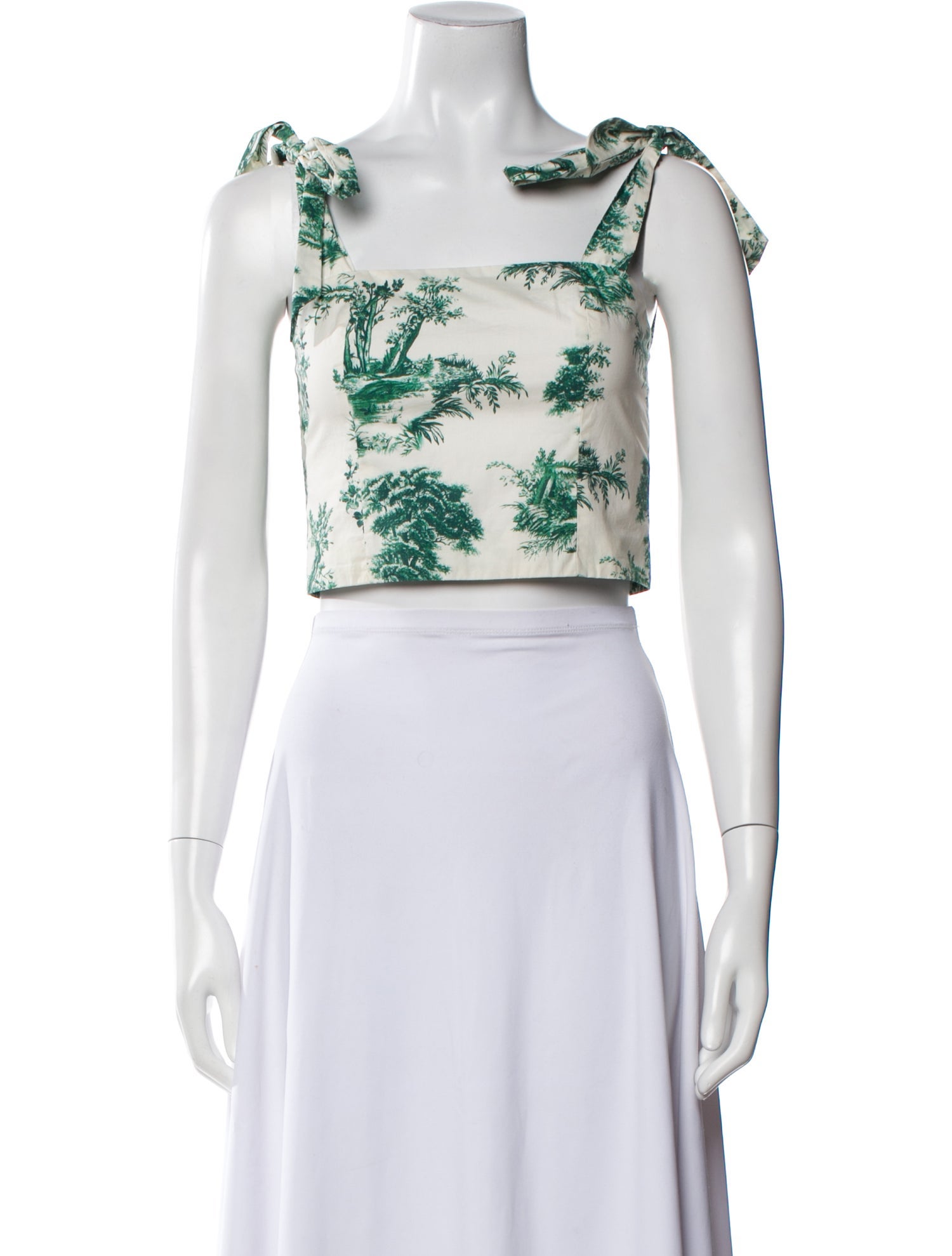 Cara Cara Floral Print Square Neckline Crop Top