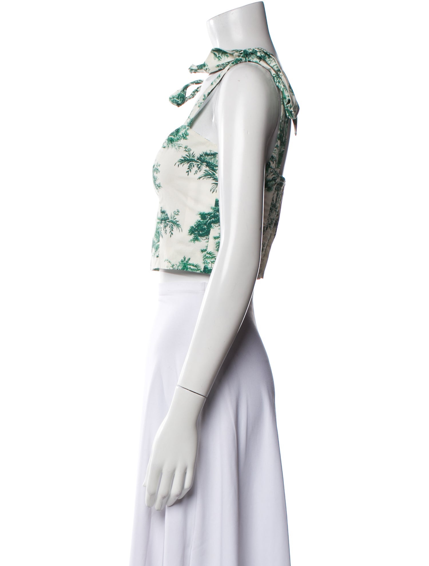 Cara Cara Floral Print Square Neckline Crop Top