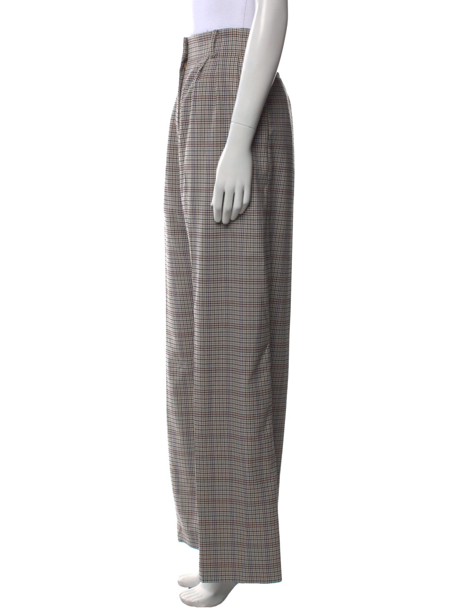 Cara Cara Plaid Print Wide Leg Pants