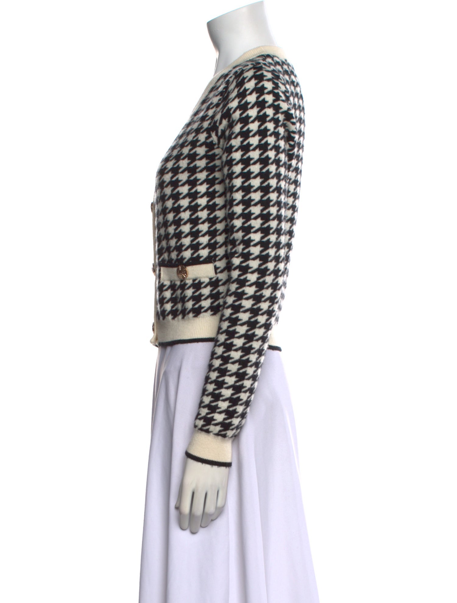 Cara Cara Wool Houndstooth Print Sweater