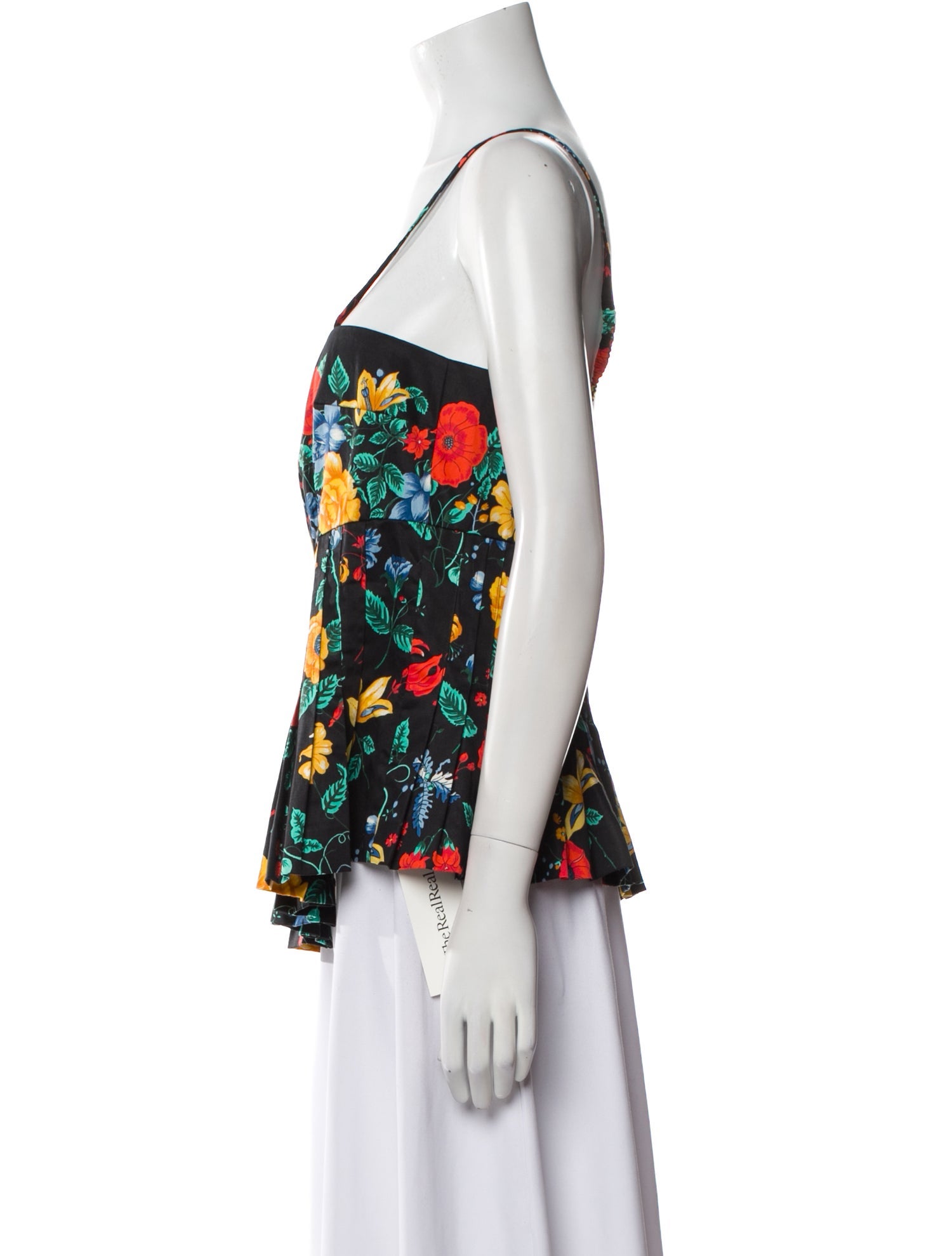 Cara Cara Floral Print Square Neckline Top