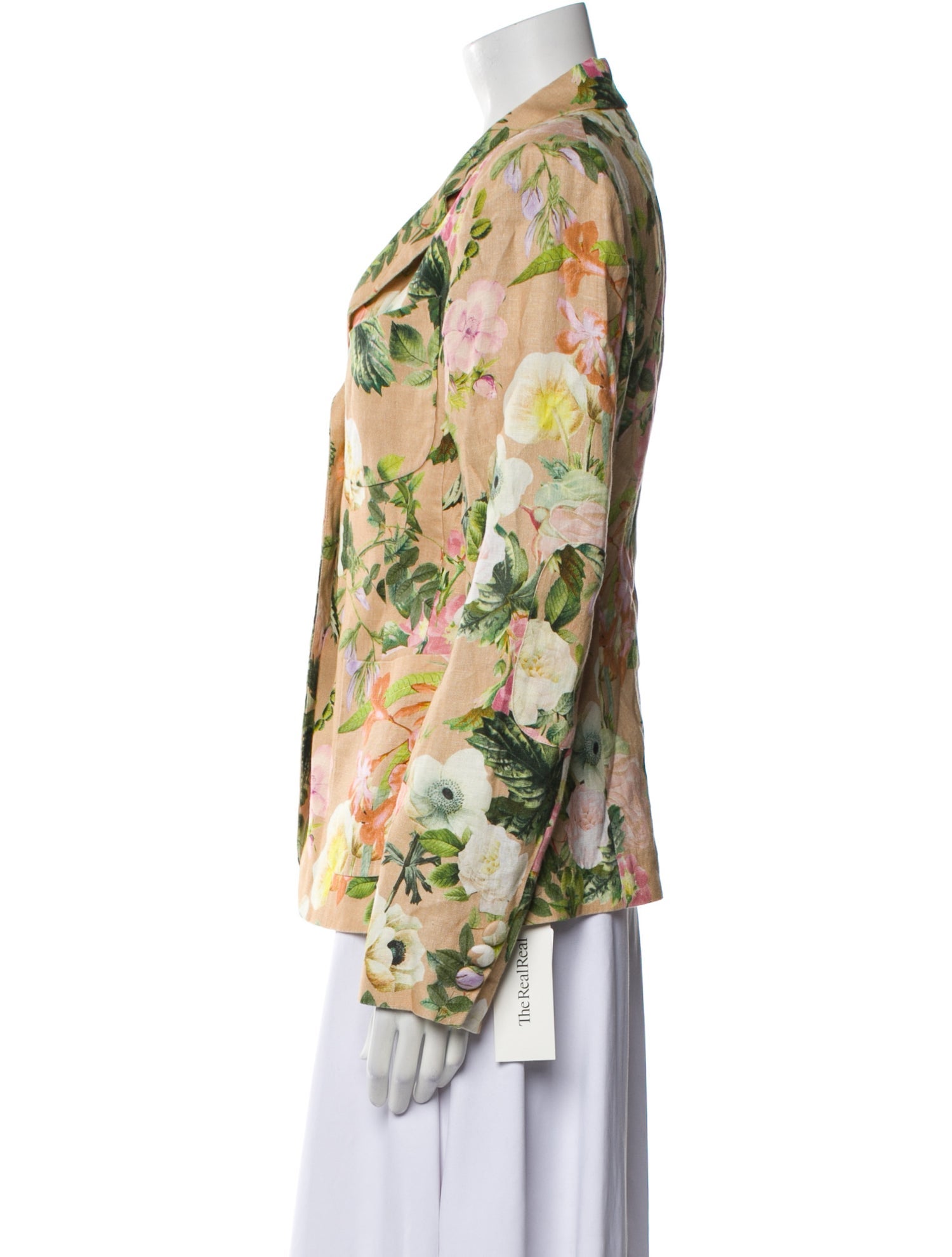 Cara Cara Linen Floral Print Blazer