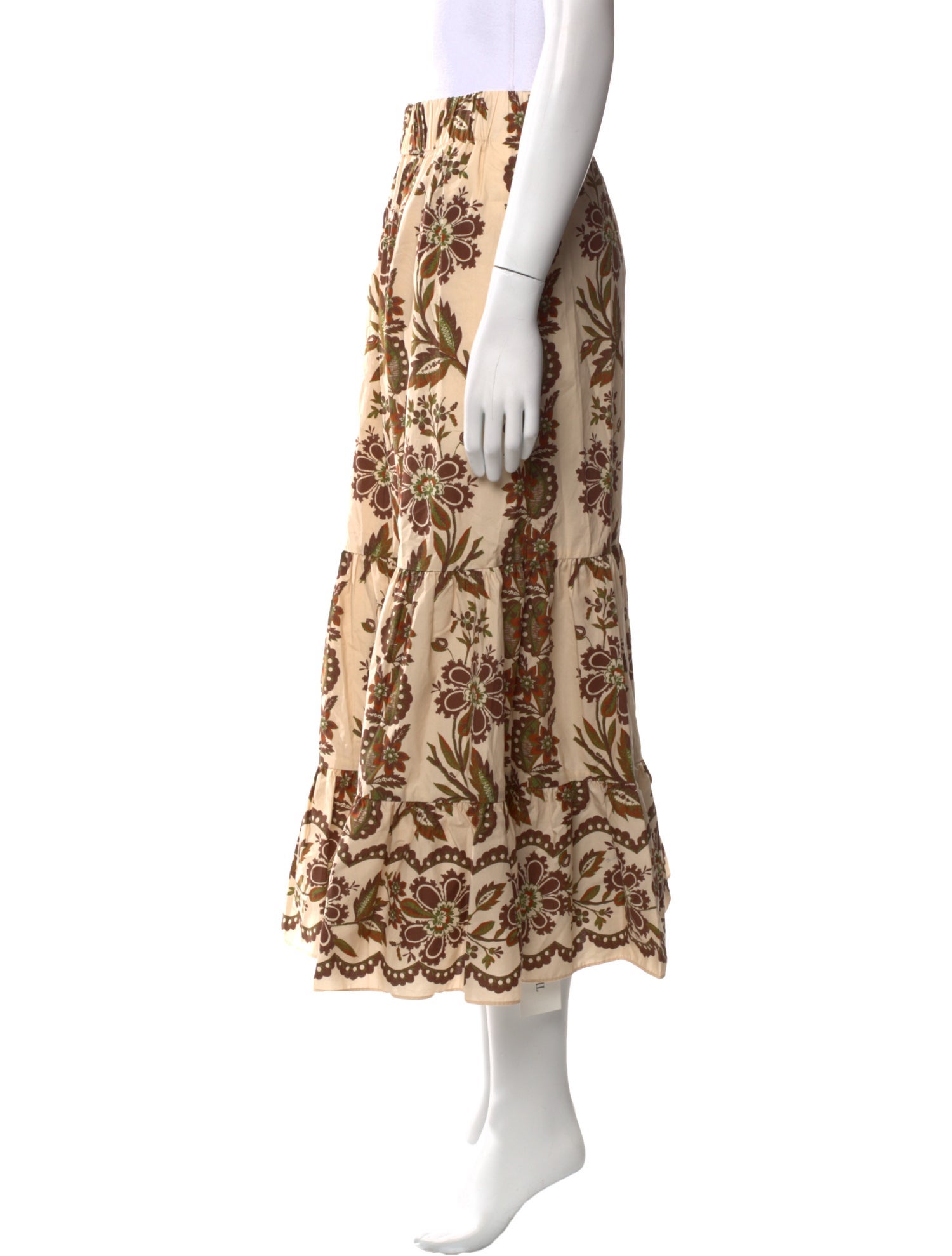 Cara Cara Floral Print Midi Length Skirt w/ Tags